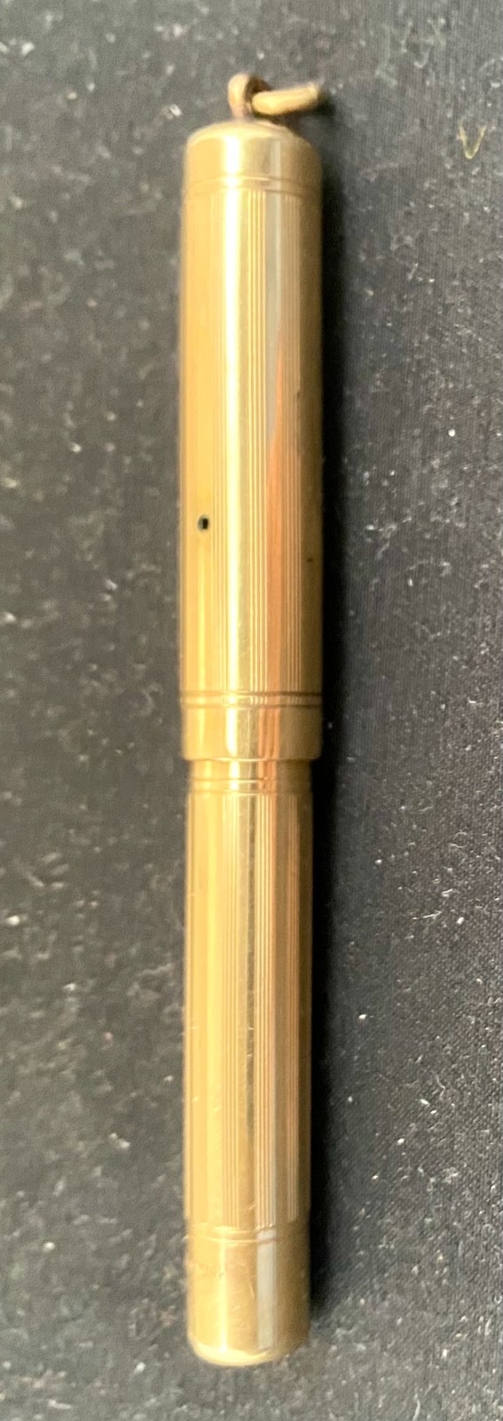 VINTAGE MABIE TODD SWAN RING TOP FOUNTAIN PEN 1/10 14K GOLD FILLED WARRANTED 14K