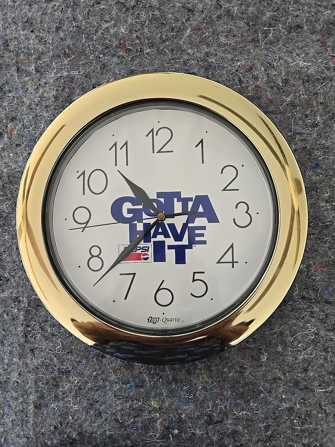 Vintage 1992 Pepsi Gotta Have It Advertising Wall Clock Gold Proof No 08409