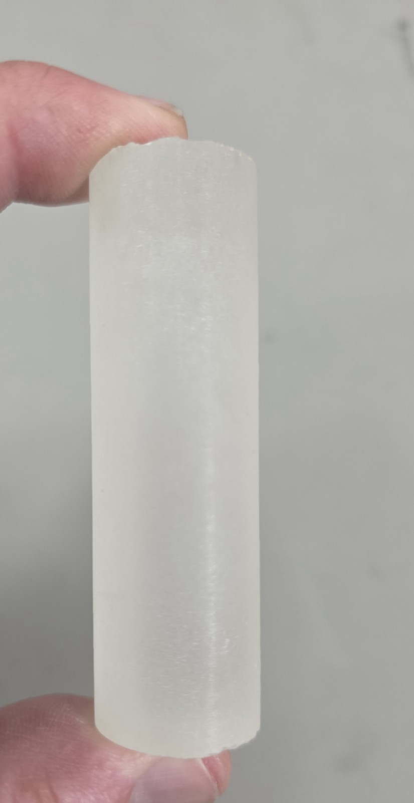 680ct/123g 22.8mm thick white (colorless) sapphire Lab Corundum rod Facet Rough 