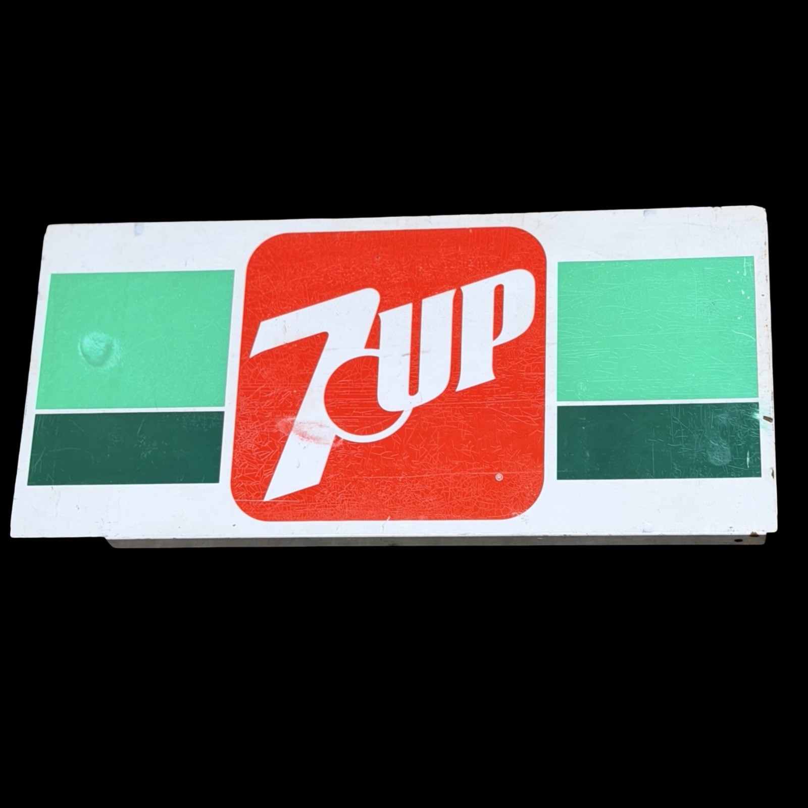 Vintage 7UP Metal Advertising Sign 22x10 Soda Pop Store Display Retro Decor
