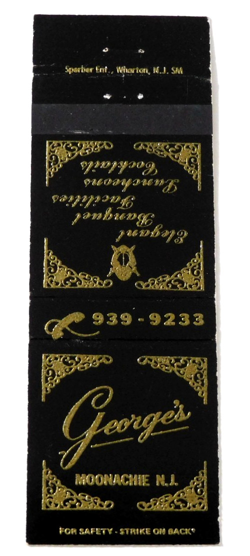 GEORGE\'S RESTAURANT MATCHBOOK COVER * MOONACHIE, NEW JERSEY