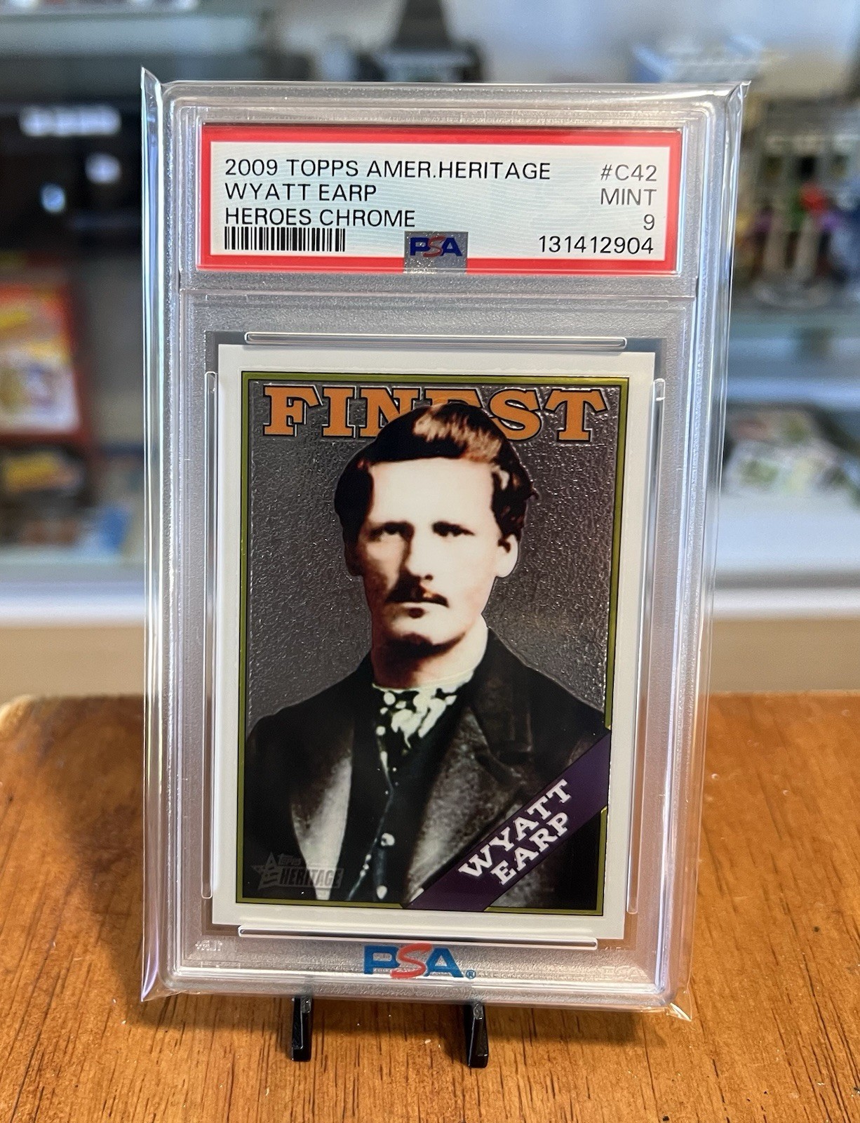/1776 Wyatt Earp Chrome 2009 Topps #C42 PSA Deadwood Tombstone O.K. Corral 1881