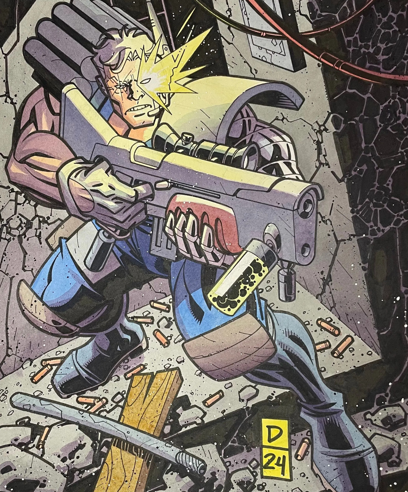 Cable X-Men Original Art by Derec Donovan