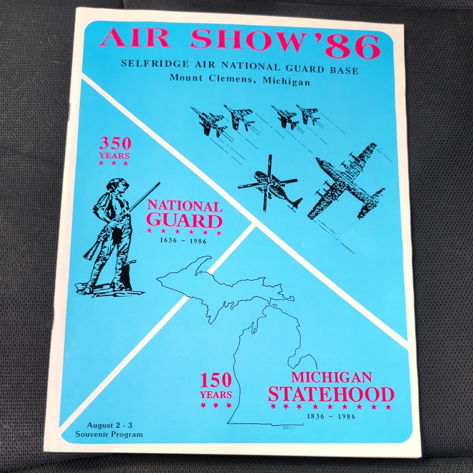 Air Show 1986 Program Selfridge Air National Guard Base Michigan 350 year rare