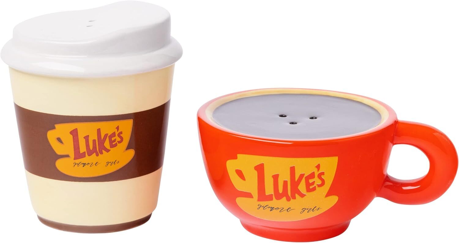 Gilmore Girls Luke's Diner Salt and Pepper Shaker Set Coffee Mug Design