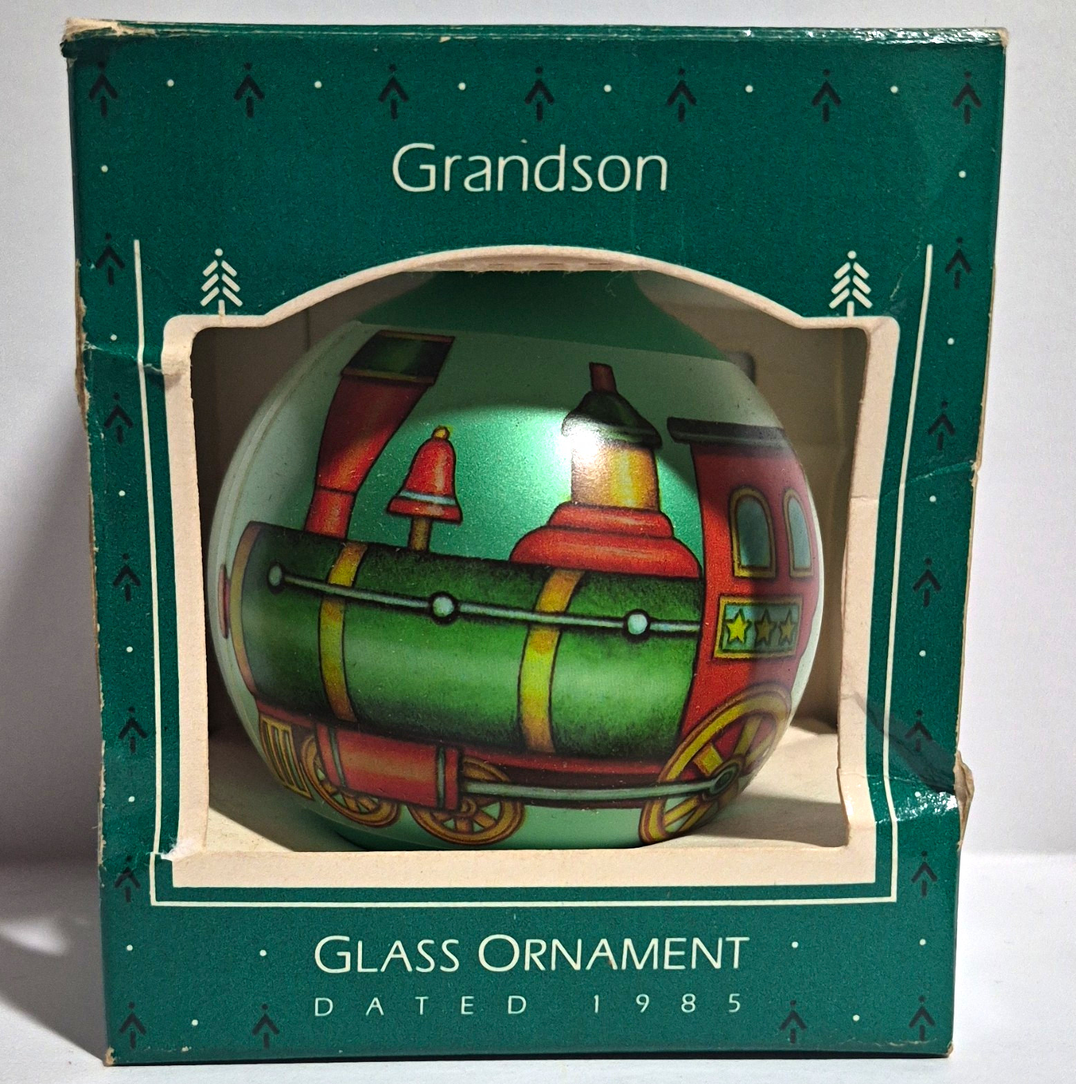 Hallmark Keepsake Ornament 1985 Grandson Train