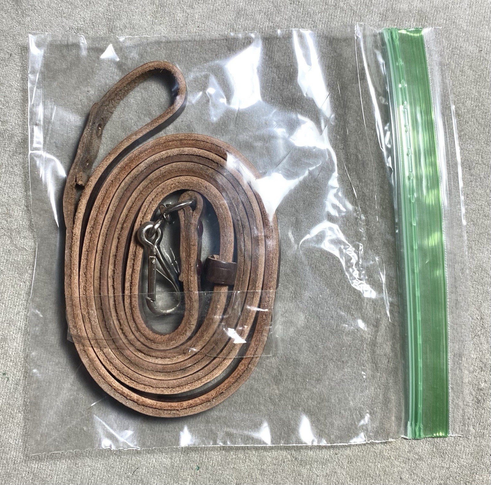 Circa 1941 Leather Lanyard for German Made Walther P38 Pistol - Stamped