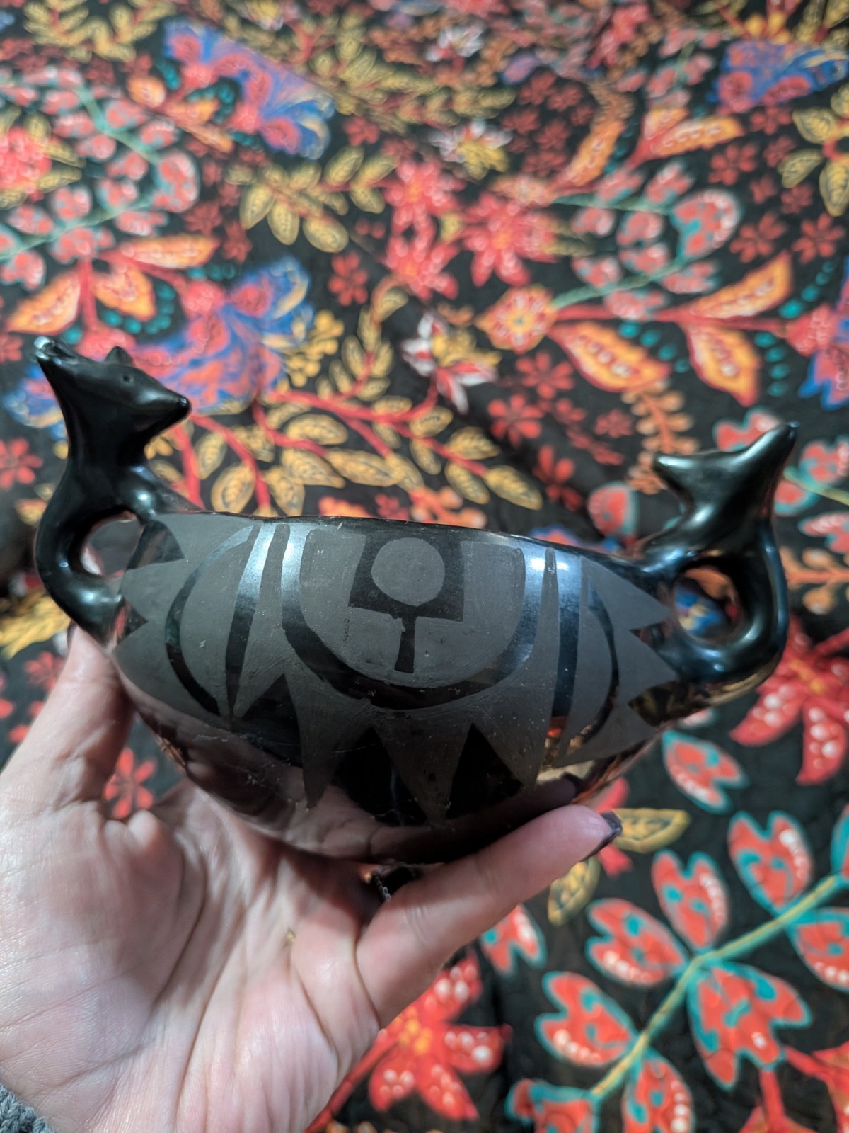 JULIA MARTINEZ Santa Clara Pueblo Blackware Vase Signed 7\