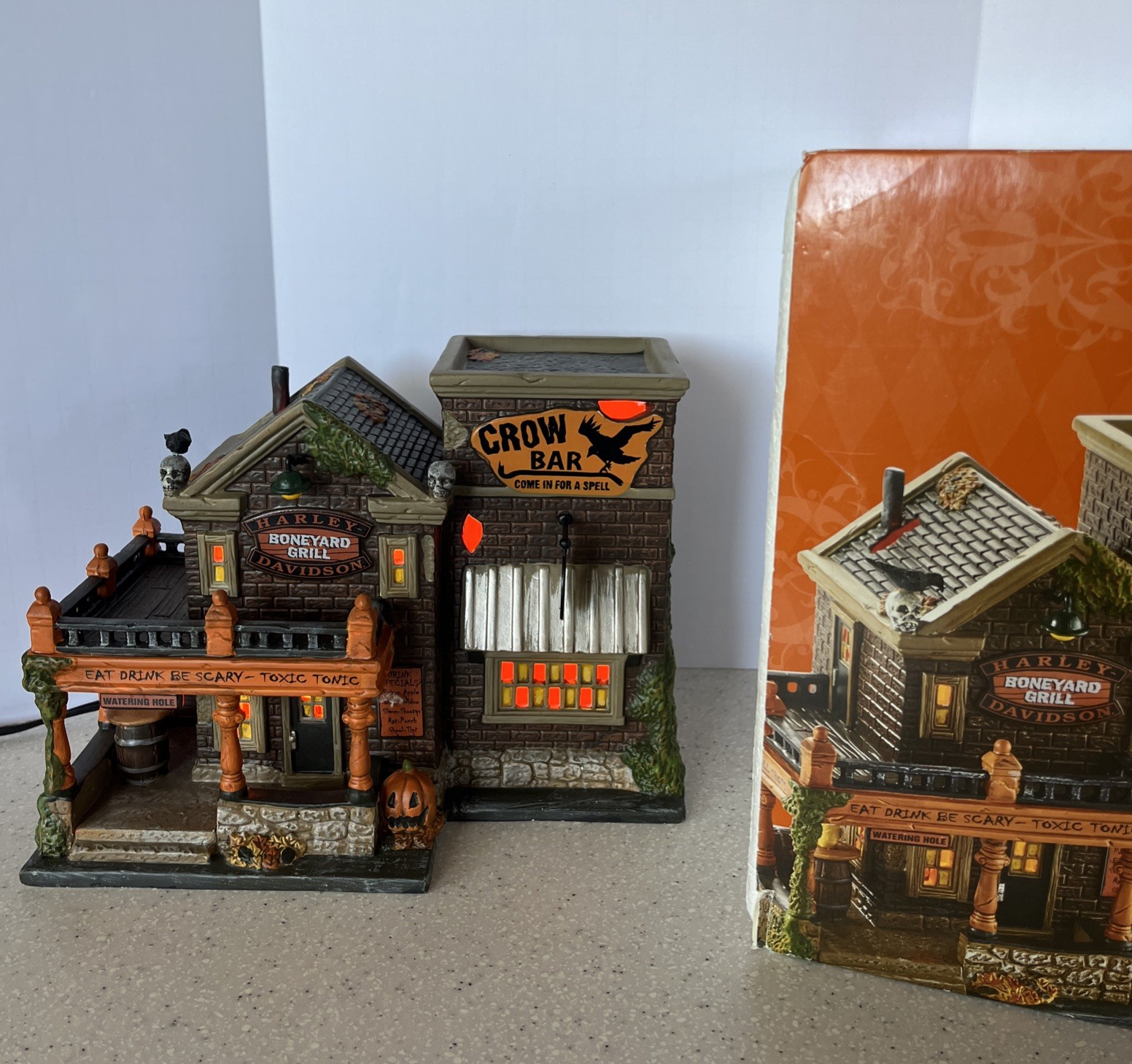 Department 56 Snow Village Halloween Harley Davidson Crow Bar 4049322