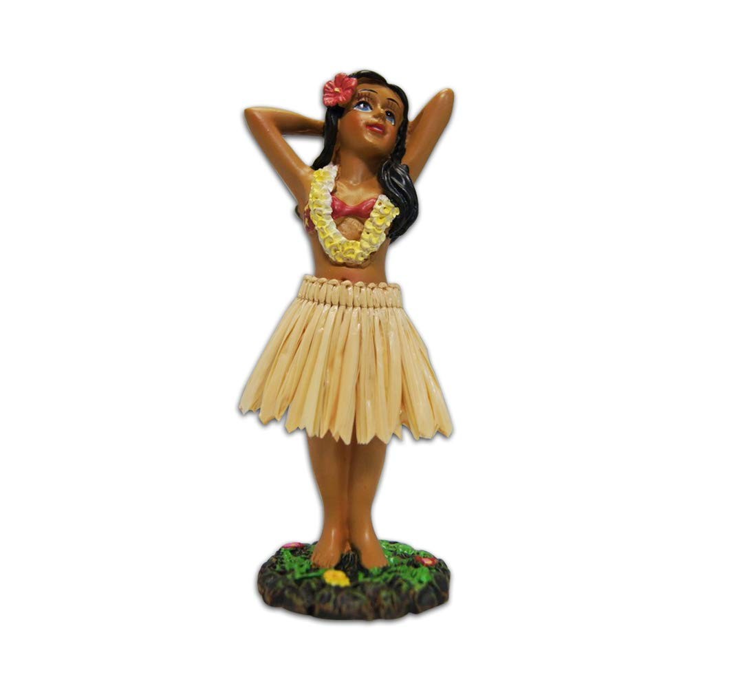 KC Hawaii Hula Girl Posing Mini Dashboard 4.4 inch (Pack of 1), Multicolor