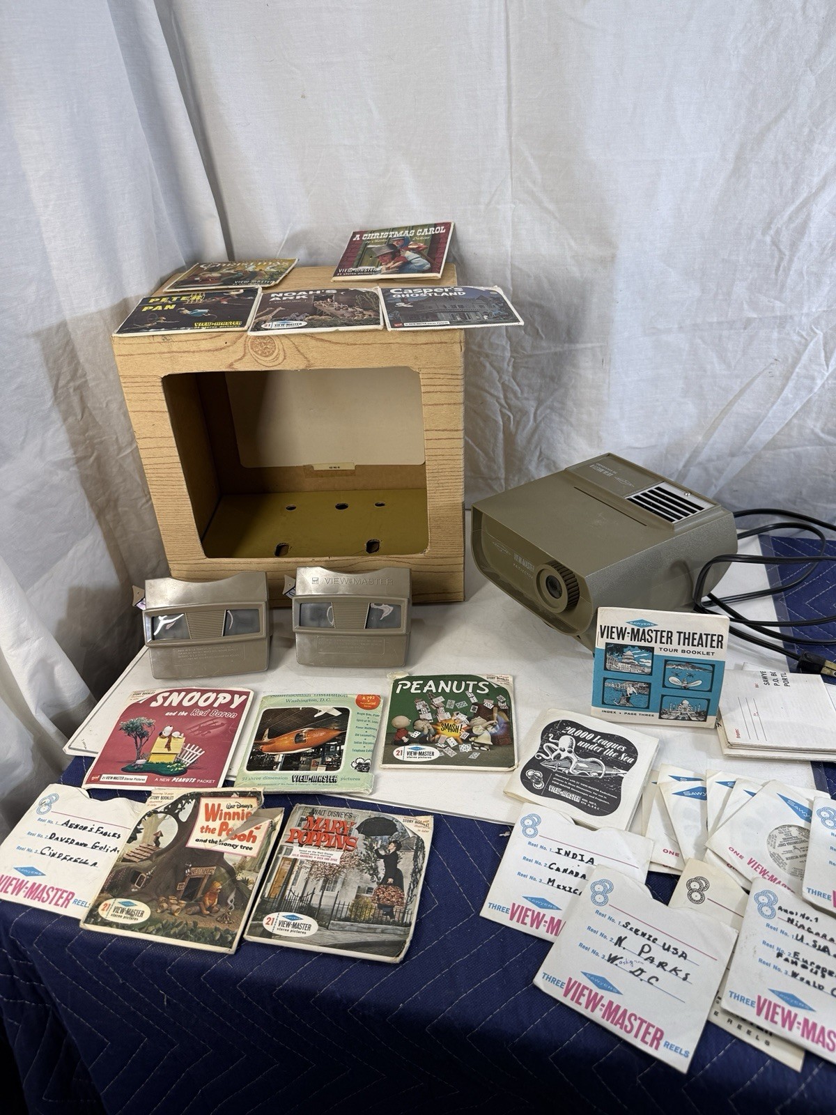 Vintage Sawyer\'s View-Master 30 Standard Projector Lot w/ Viewers Case Reels