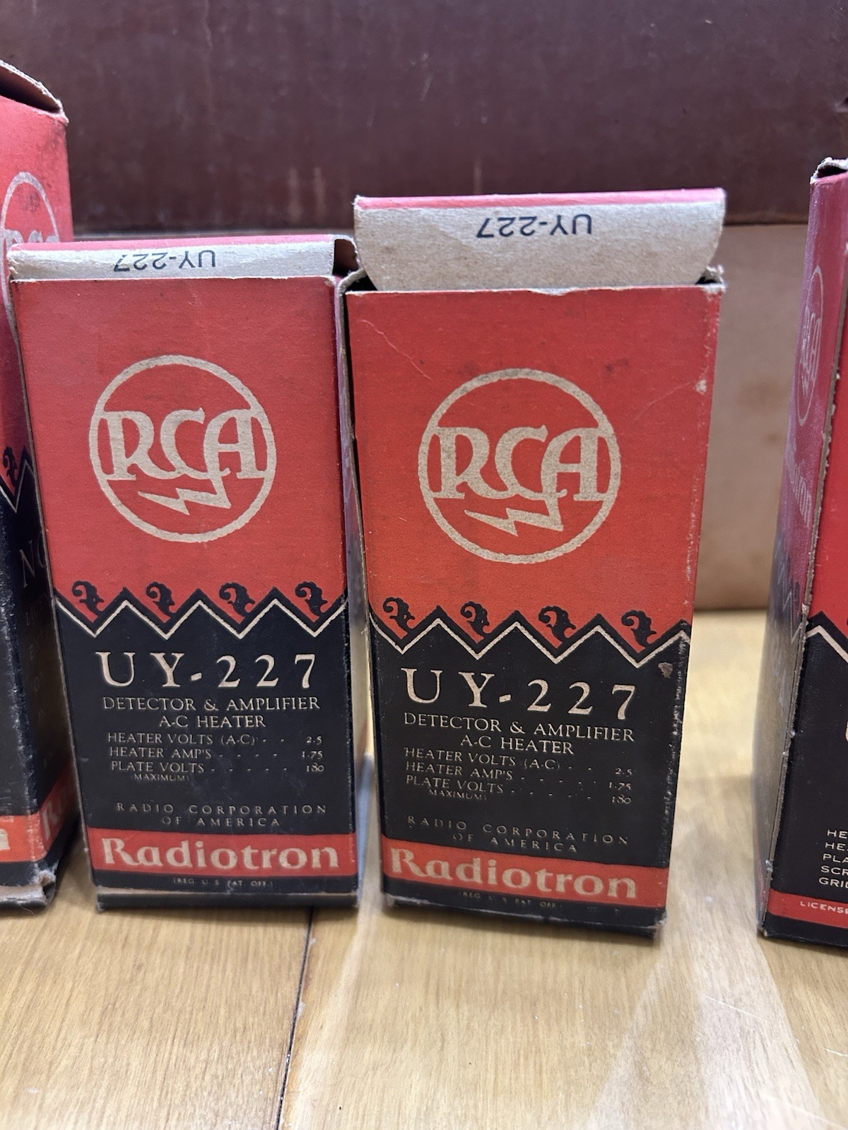 2 RCA Radiotron Box UY-227 Tube NOS In Box w/ Paperwork – Vintage 227 Untested