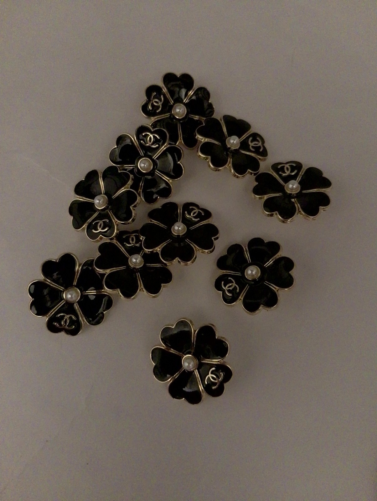 Lot Of ten 22Mm Designer Cc Vintage Button Gold Tone Chanel 10 BUTTONS