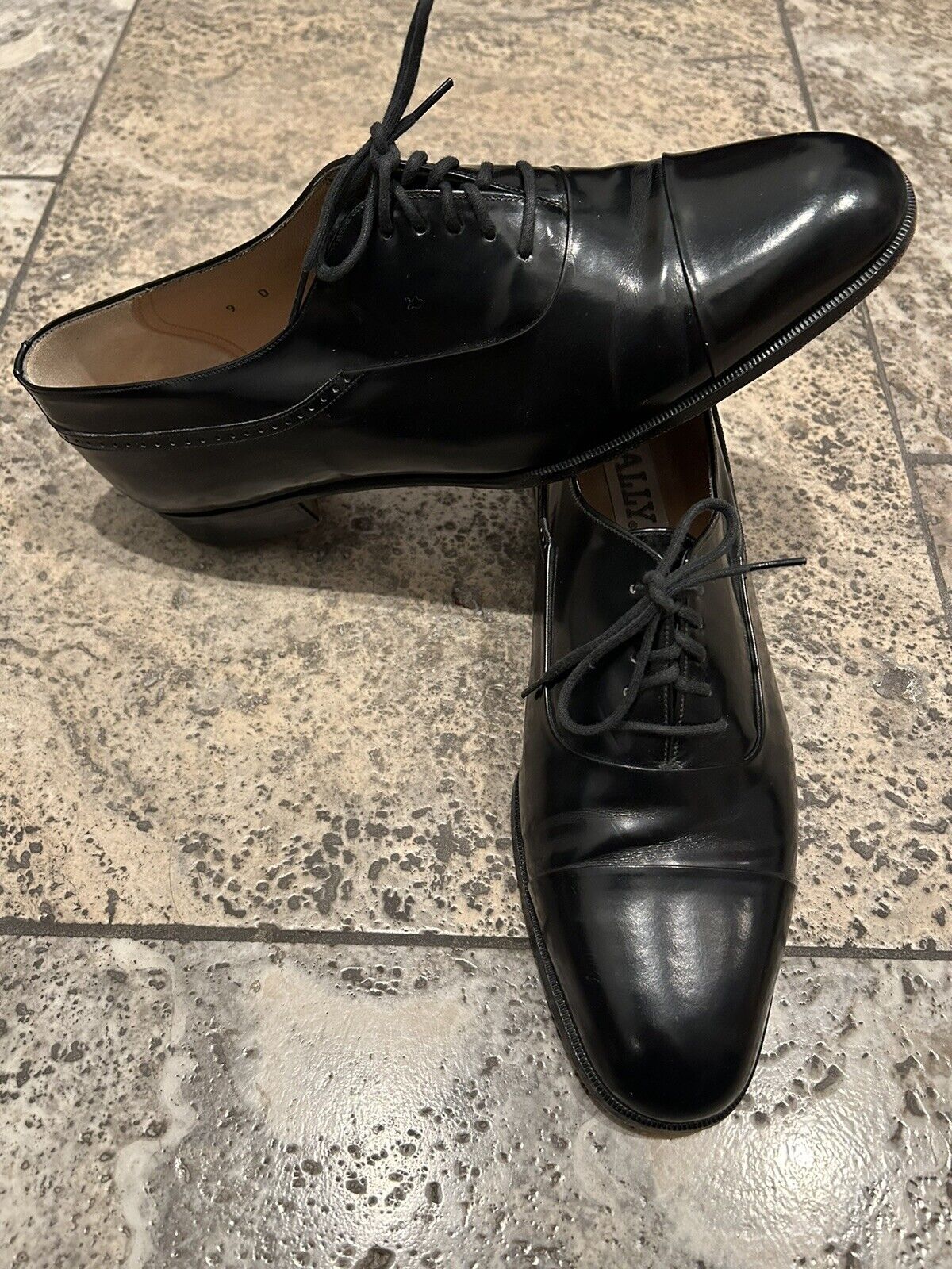 Bally Men’s Dress Shoes Vintage Cap Toe Black 9 D