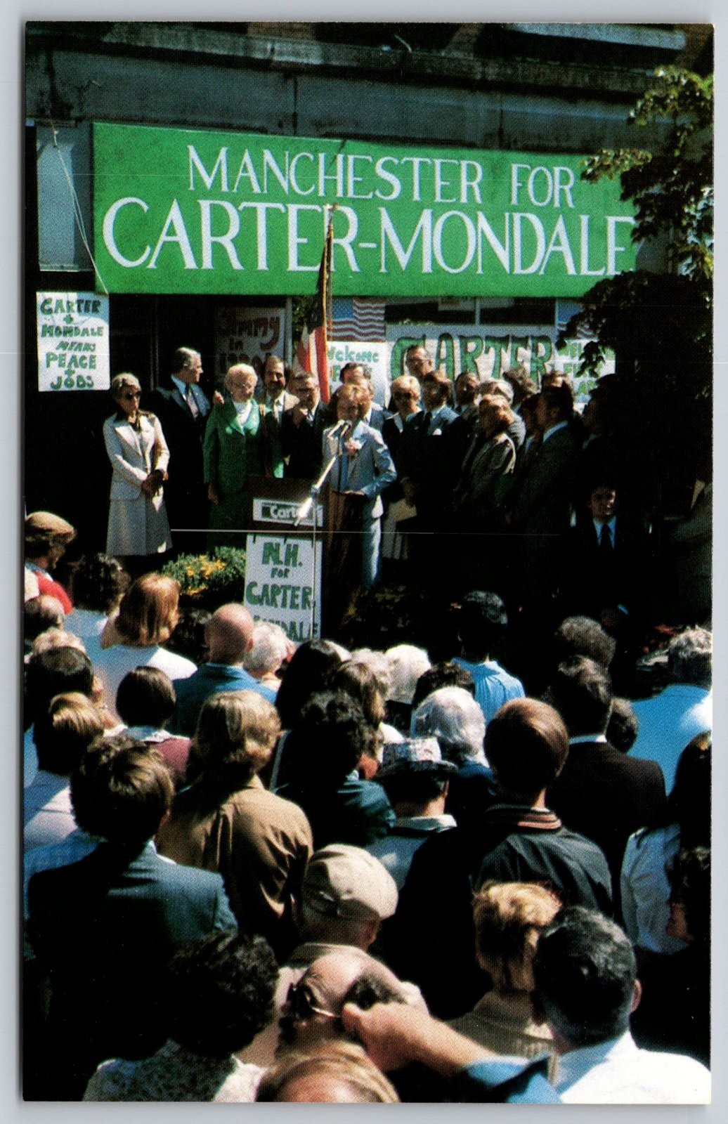 Rosalynn Carter Mondale Campaign Rally Manchester New Postcard PC413
