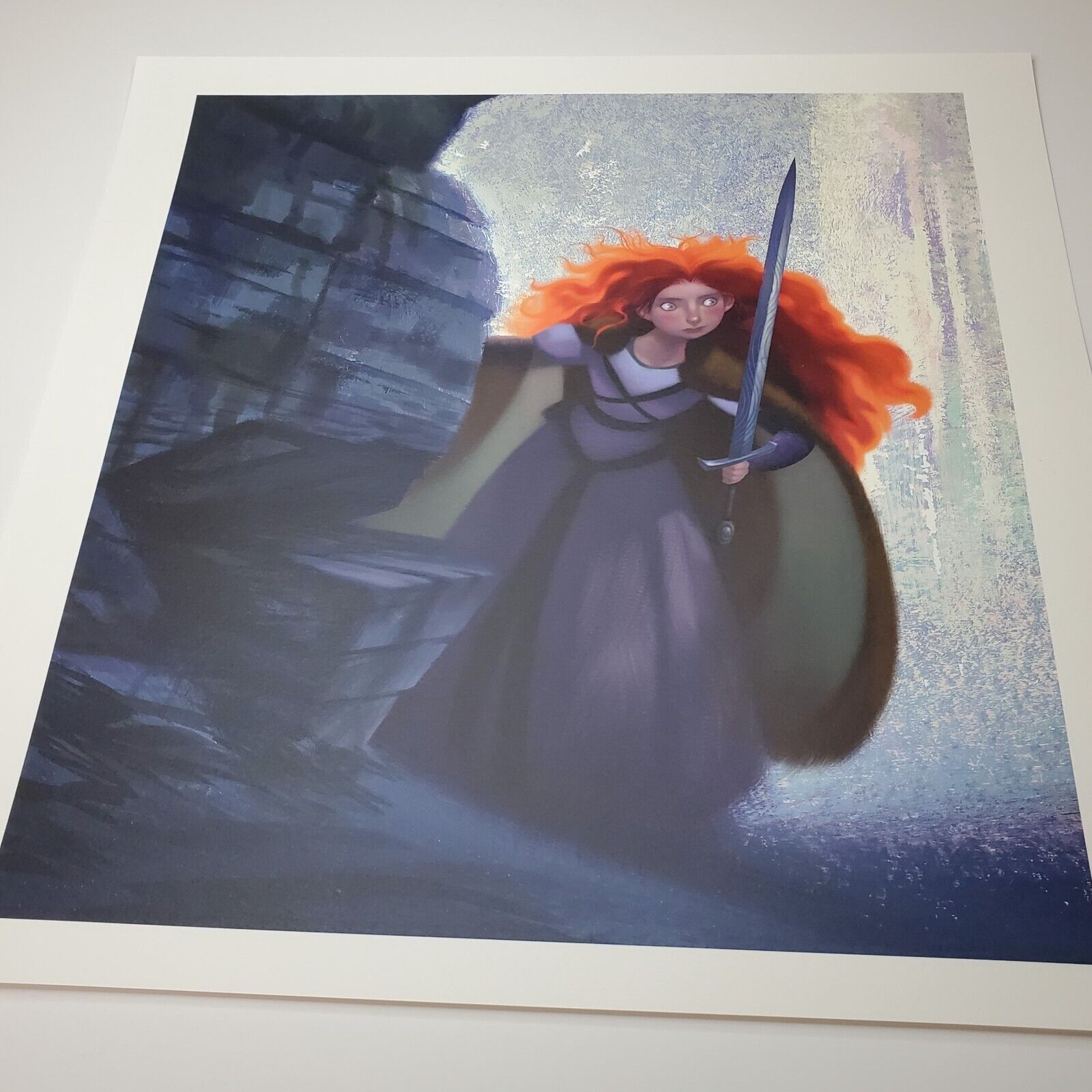 Merida Brave Lithograph Pixar Disney Poster 13x13 Digital Concept Art Ice Cave