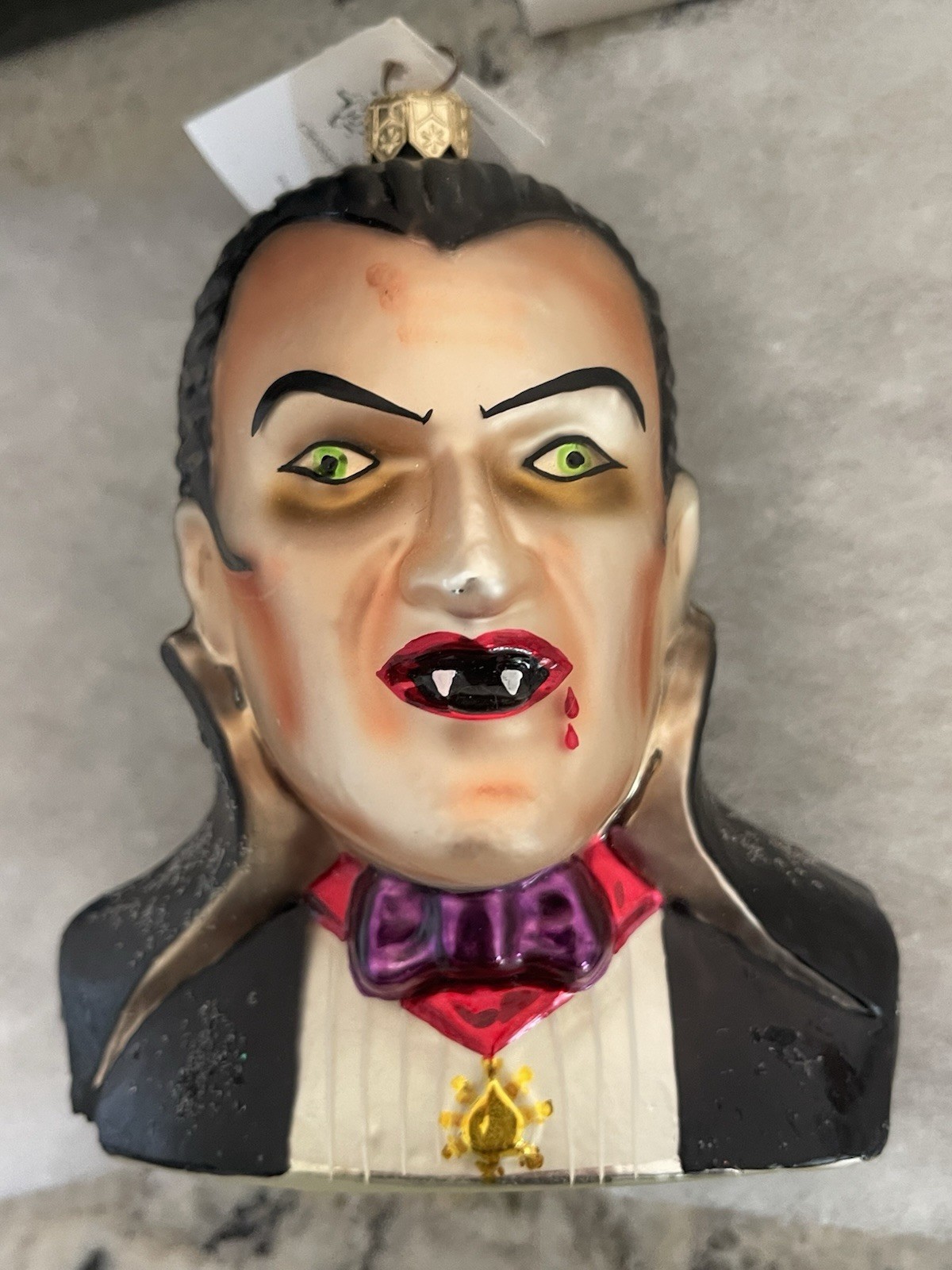1997 CHRISTOPHER RADKO UNIVERSAL STUDIOS MONSTERS DRACULA Halloween ORNAMENT box