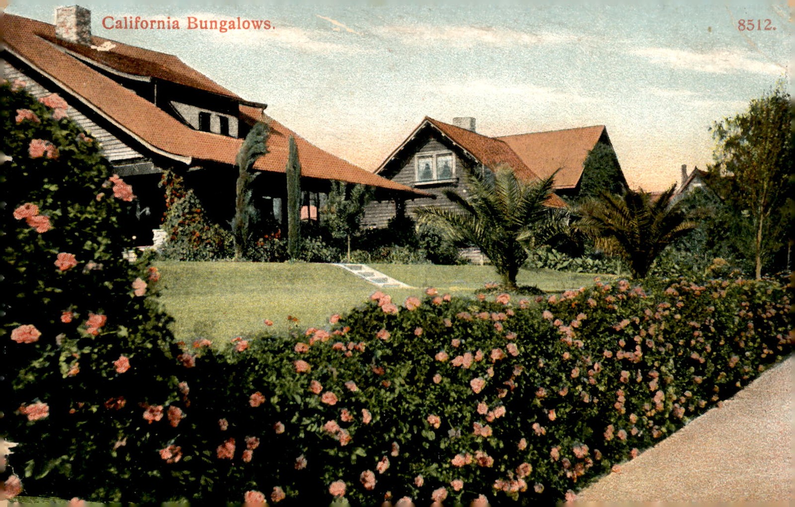 California Bungalows, July 21 1908 Postcard