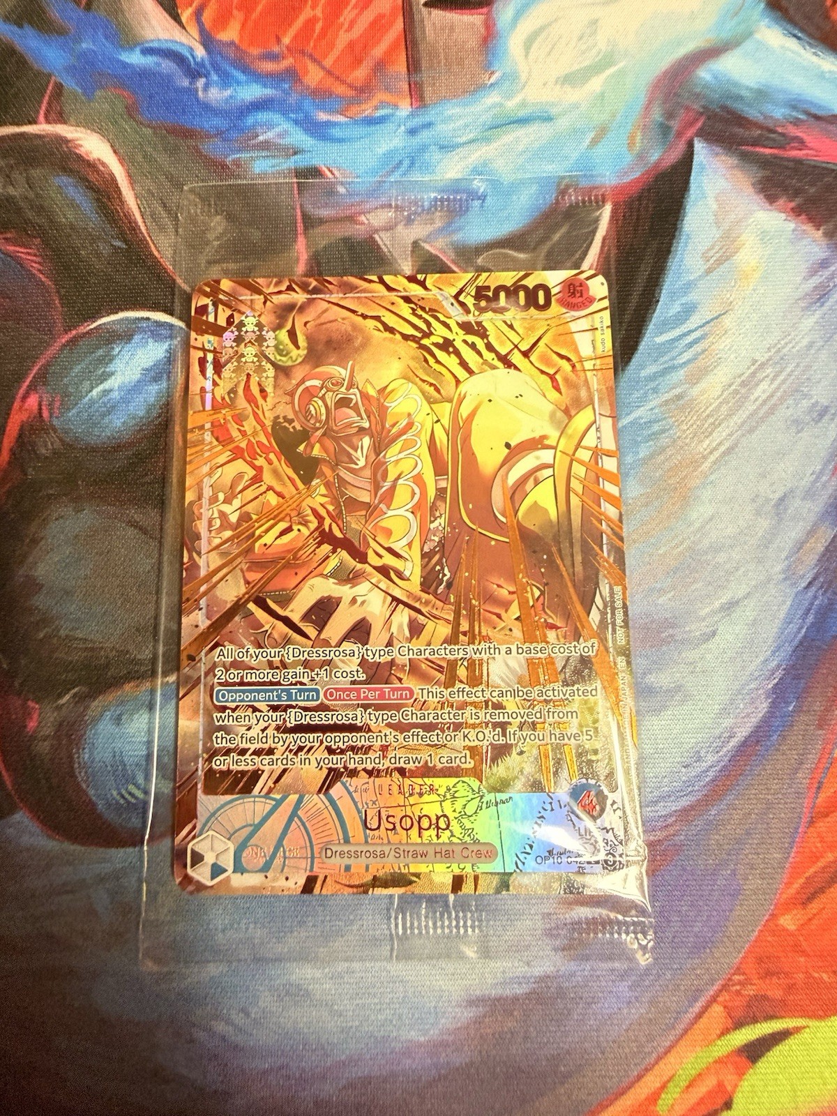 Sealed 2026 One Piece TCG Usopp OP10-042 Flame Flame Fruit Coliseum Leader Card