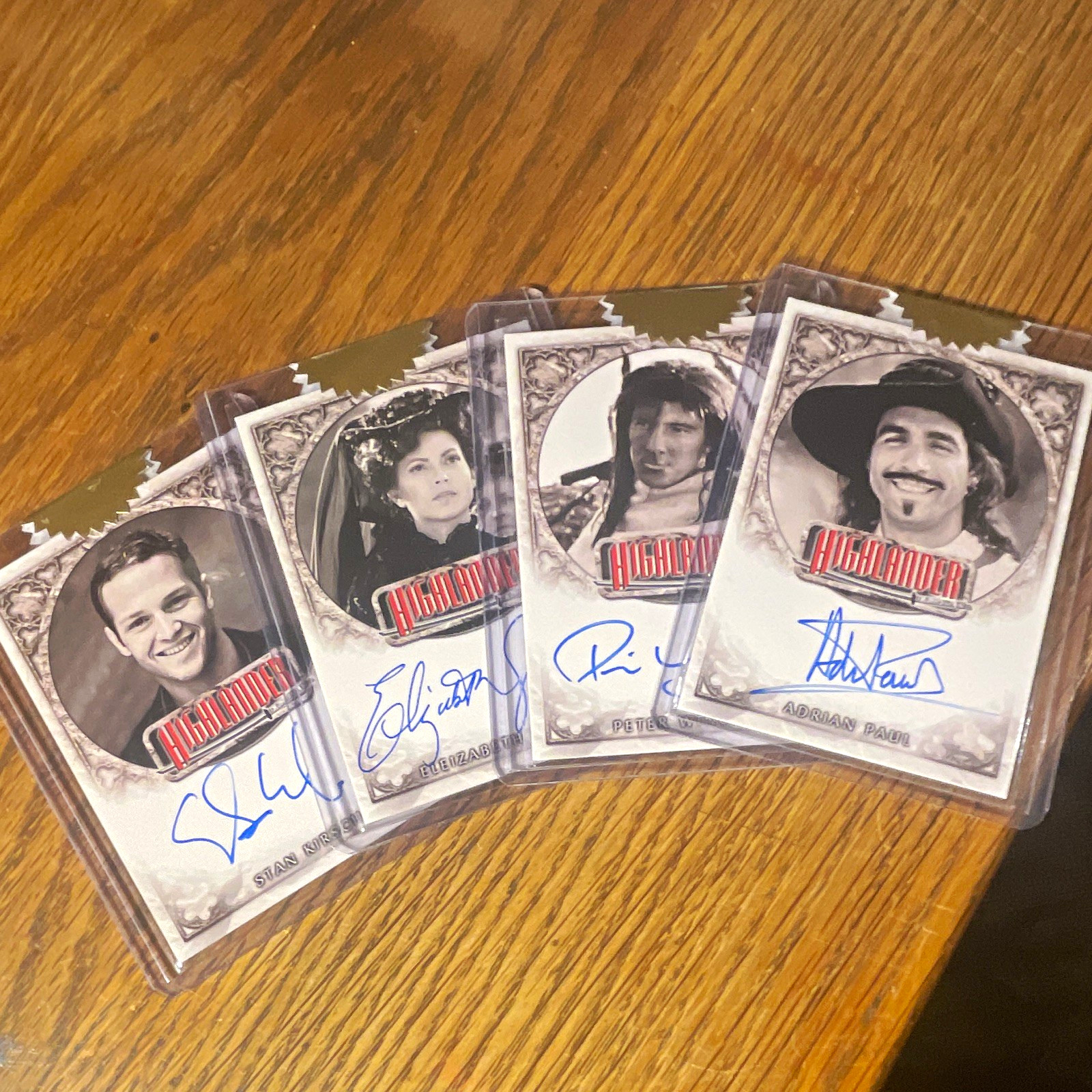Rittenhouse Highlander Autograph Card Lot (4) Kirsch Gracen Wingfield Paul A4-A7 Rittenhouse Highlander Autograph Card Lot (4) Kirsch Gracen Wingfield Paul A4-A7