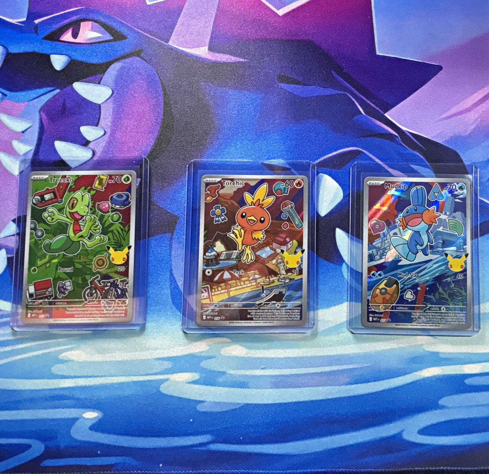 Pokemon TCG 30th Holo 3-Card Lot Treecko Torchic Mudkip