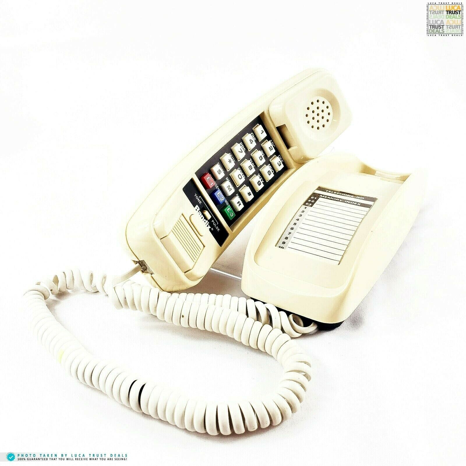 Vintage Randix Telephone TLM-1200 Slimline - Cream Colored - 1970’s