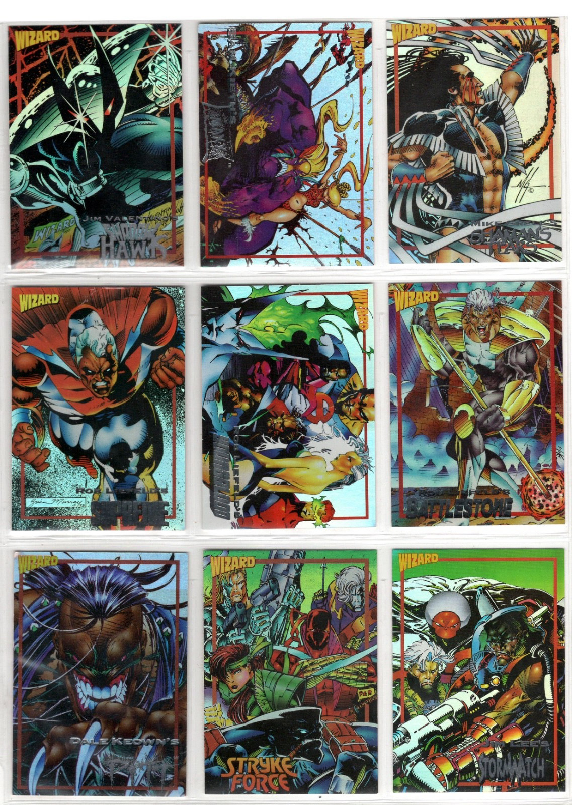 1993 Wizard Magazine Series II: Complete 11 Card Promo Set