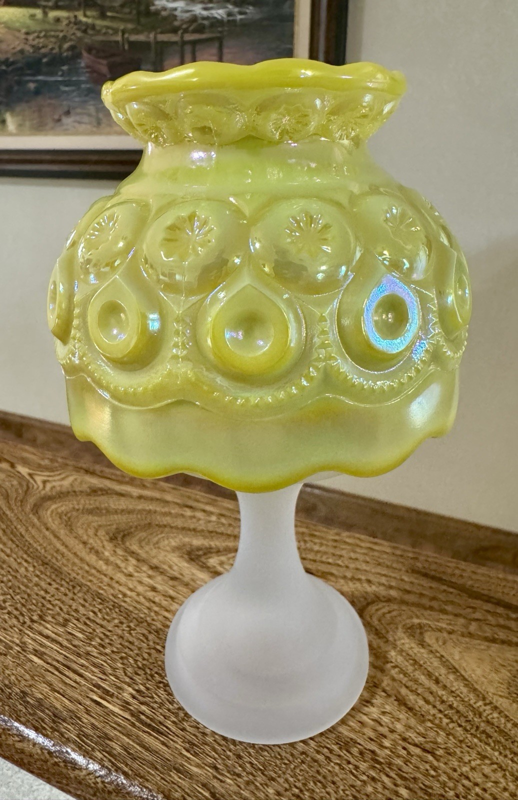 VERY RARE Weishar Carnival Dandelion 2 Piece Moon & Stars Fairy Lamp - Perfect