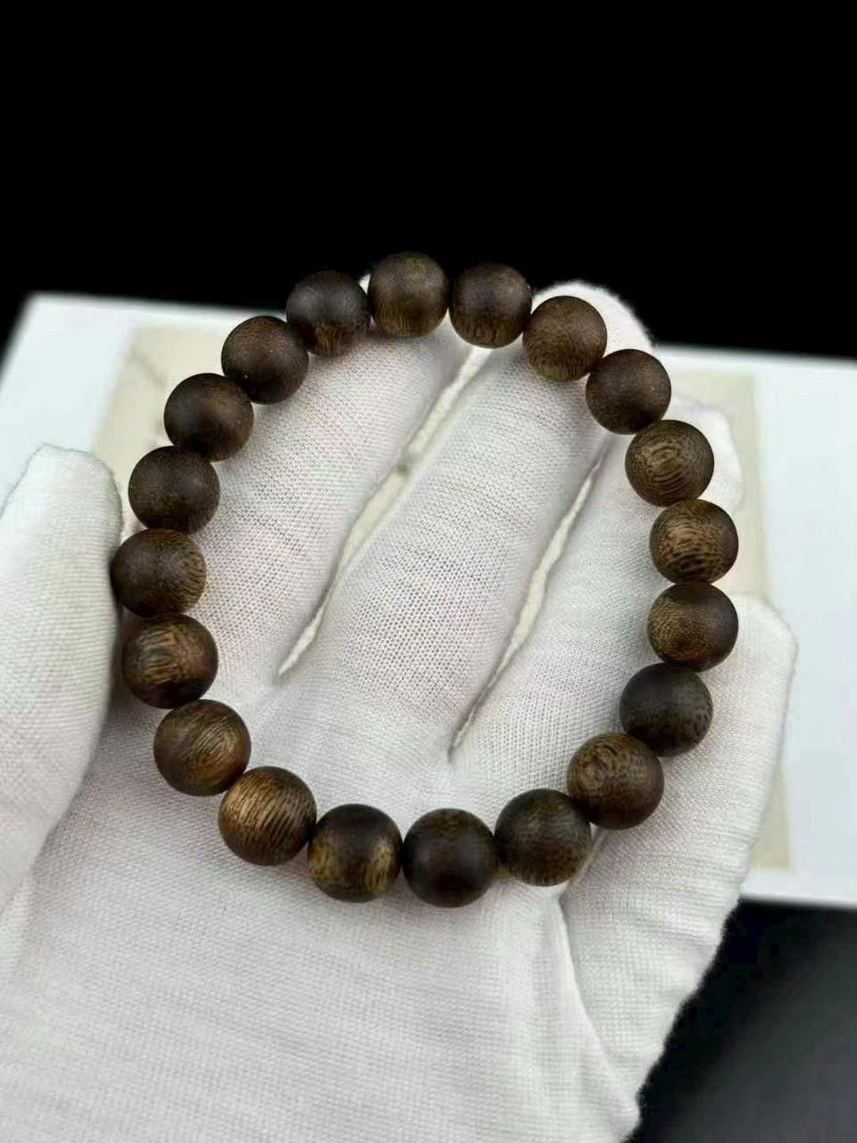 Rare Kynam Agarwood Bracelet 10mm | Pure Oud Kyara | Strong Fragrance Gift