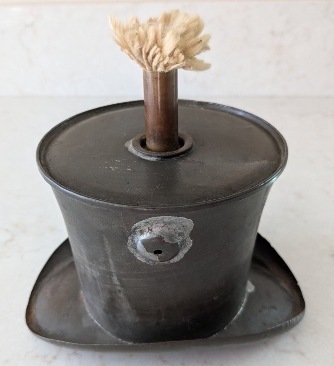 RARE 1888 Harrison Presidential Campaign Parade Tin Top Hat Lantern Torchlight