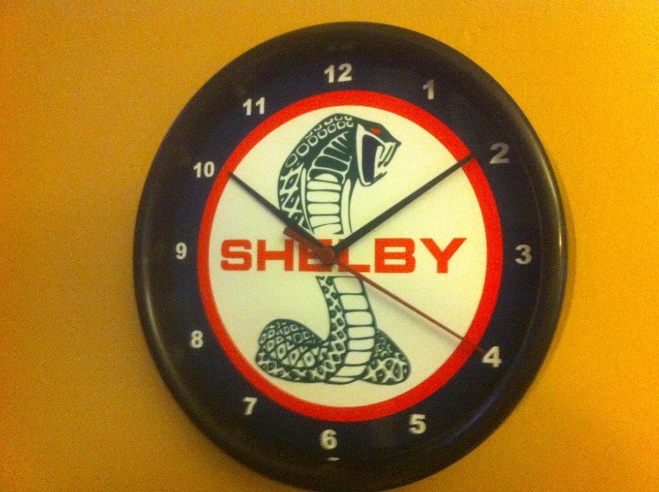 Shelby Cobra Motors Auto Garage Mechanic Man Cave Advertising Clock Sign