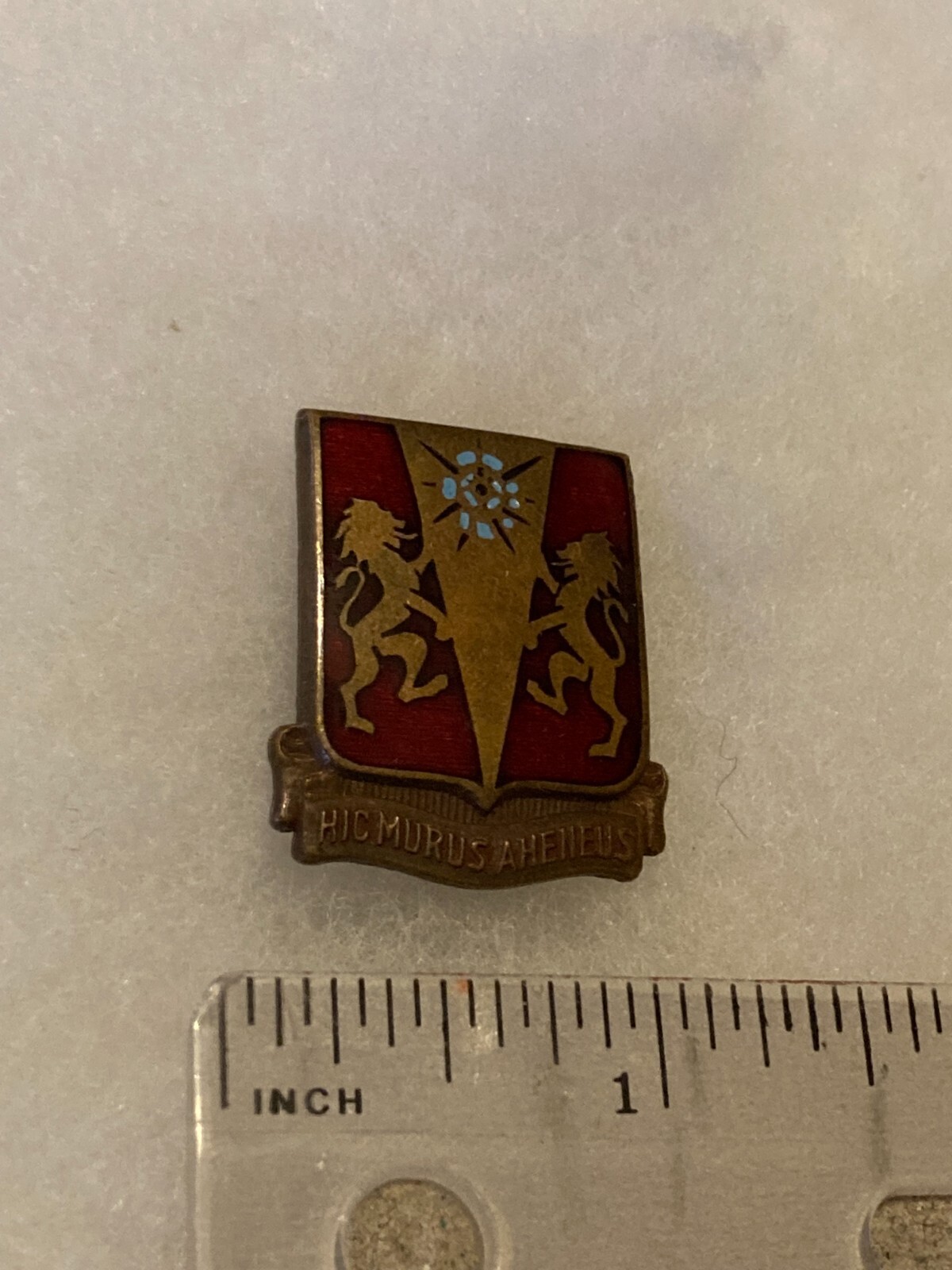 Authentic WWII US Army 86th Field Artillery Battalion DI DUI Crest Insignia 1E