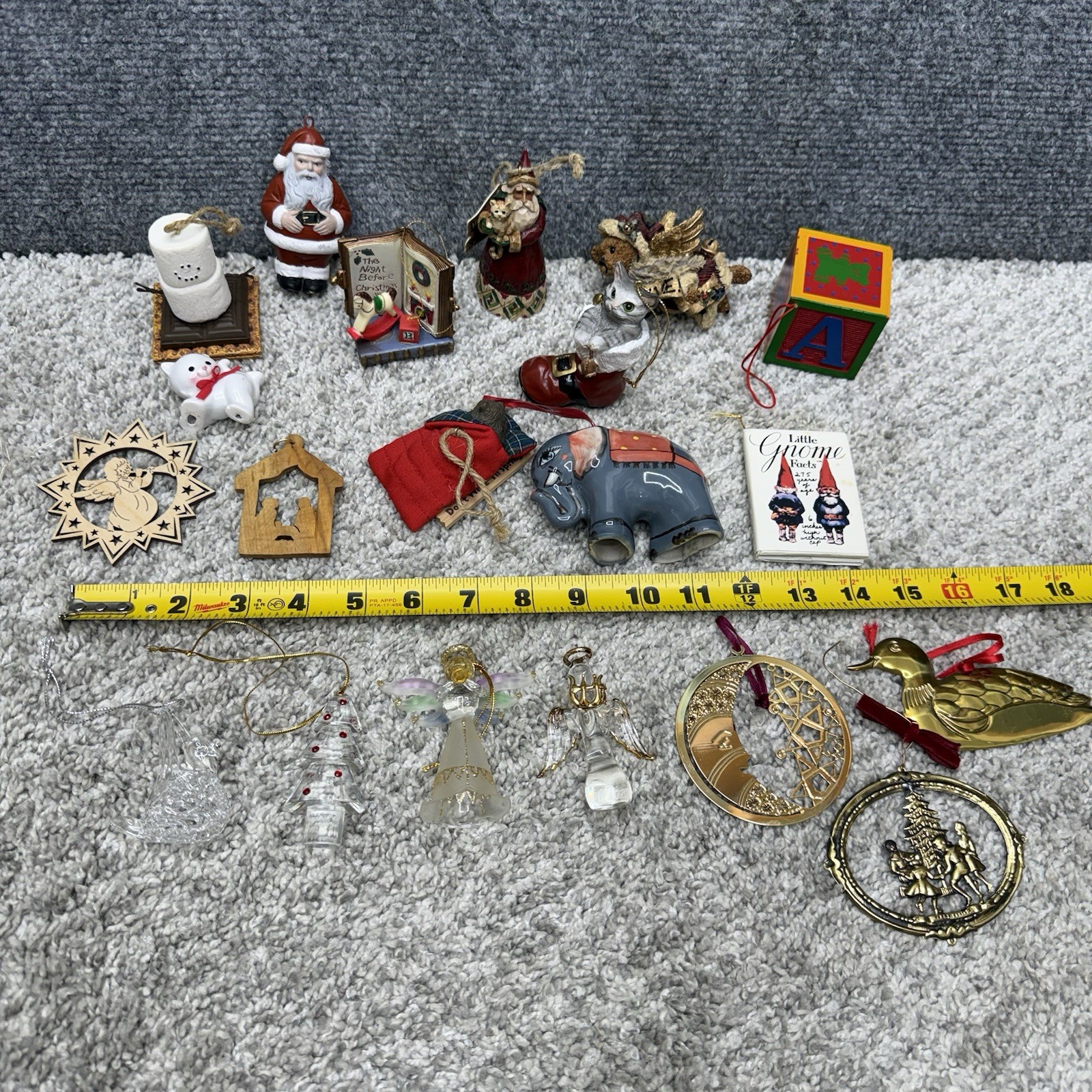 Christmas Ornaments Huge Lot Vintage angels Santa bear marshmallow  block + More