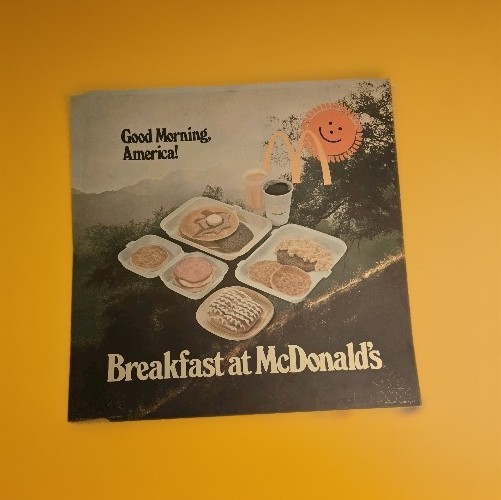 1976 vintage McDonald's Translite Sign Good Morning America Breakfast 21.75