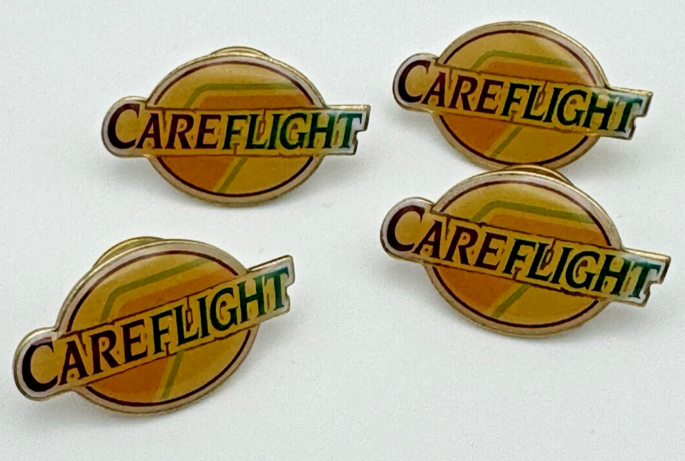 CareFlight Airplane Helicopter Enamel Lapel Pin Medical Air Ambulance Lot of 4