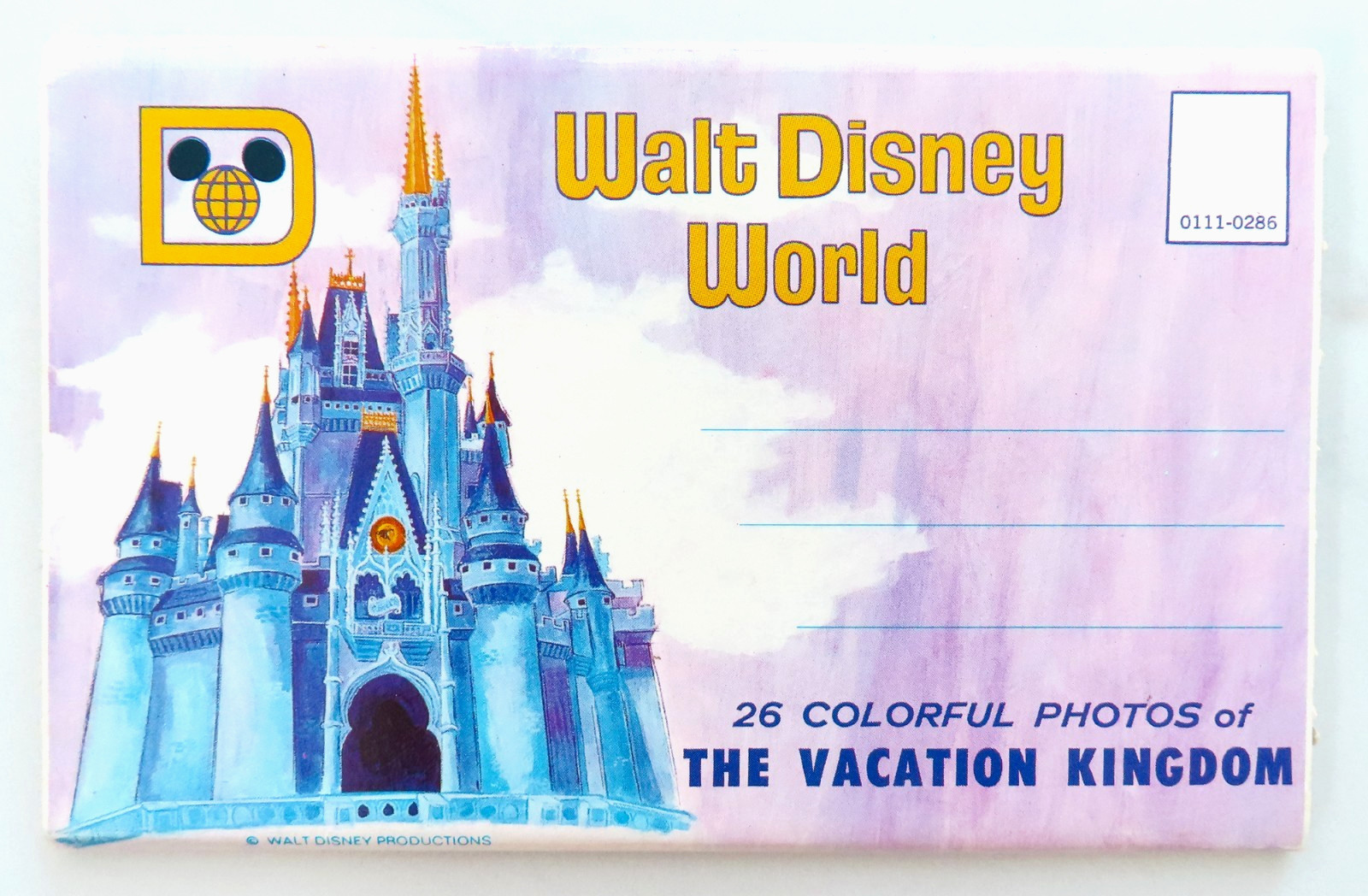 Walt Disney World Postcard Folder Vintage Florida Amusement Park Travel Rides FL