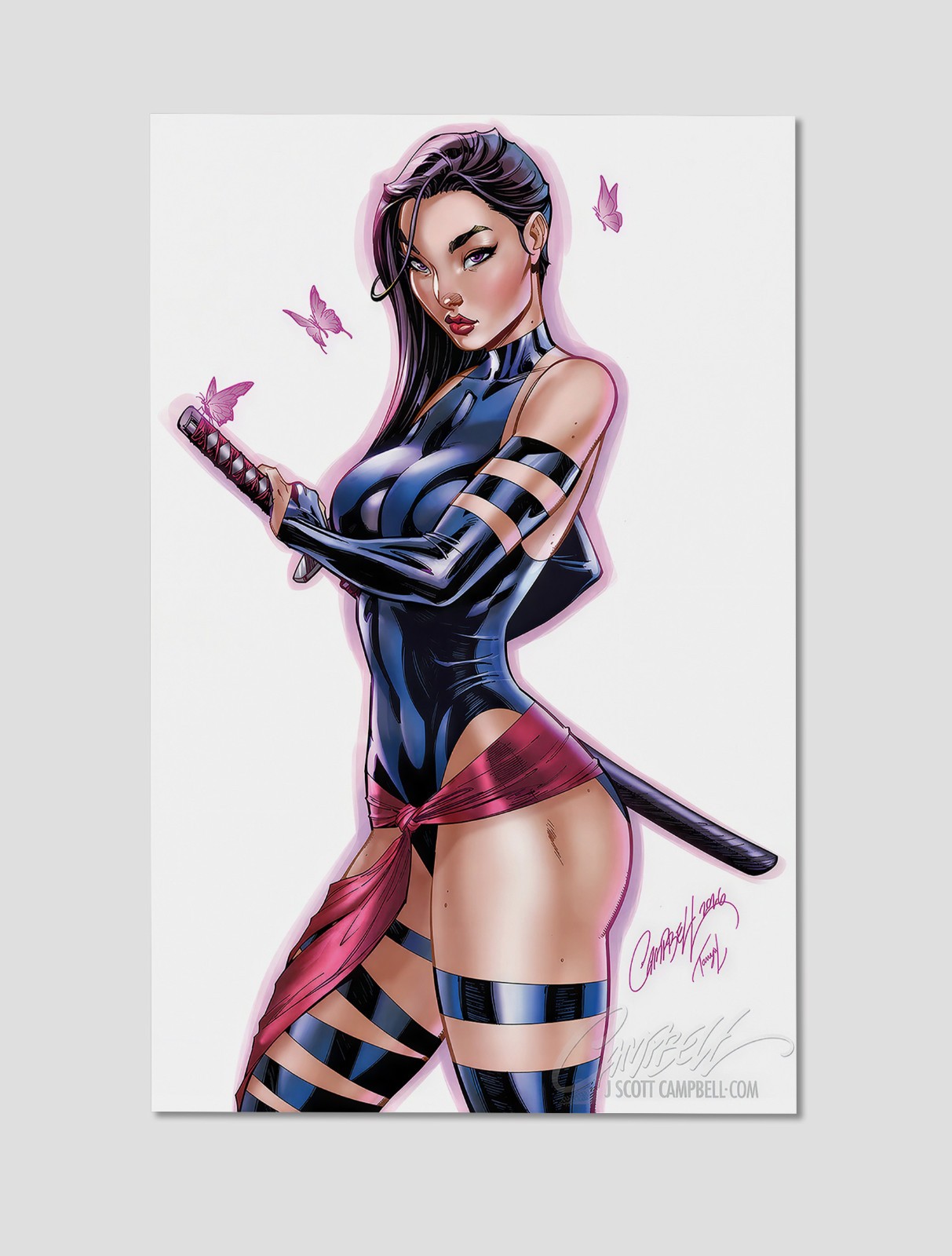 Psylocke Ninja #5 virgin Premium Giclee Print Poster 11x17 Marvel  Wall Art