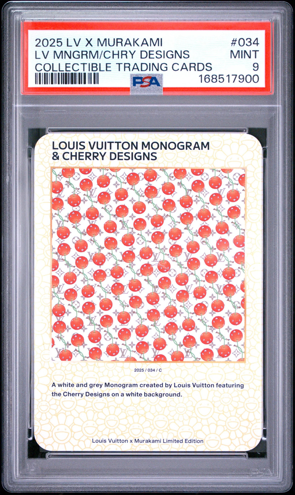 2025 Louis Vuitton X Murakami LV Trading Cherry Designs LV Monogram #034 PSA 9