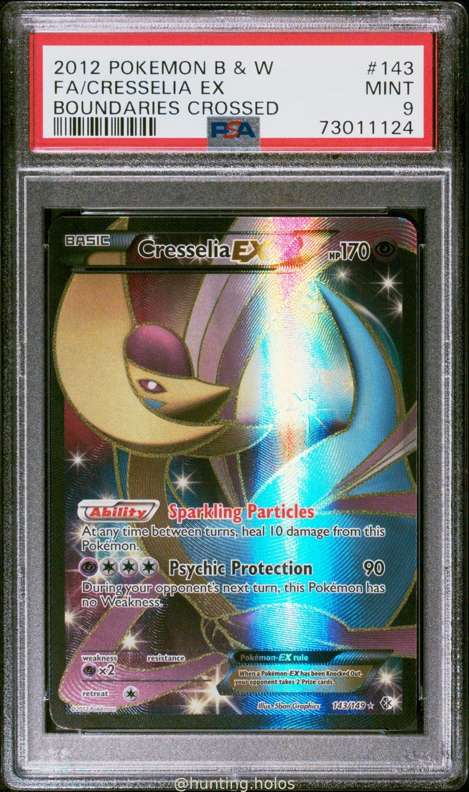 Cresselia EX 143/149 PSA 9 Boundaries Crossed Pokemon Mint CC08