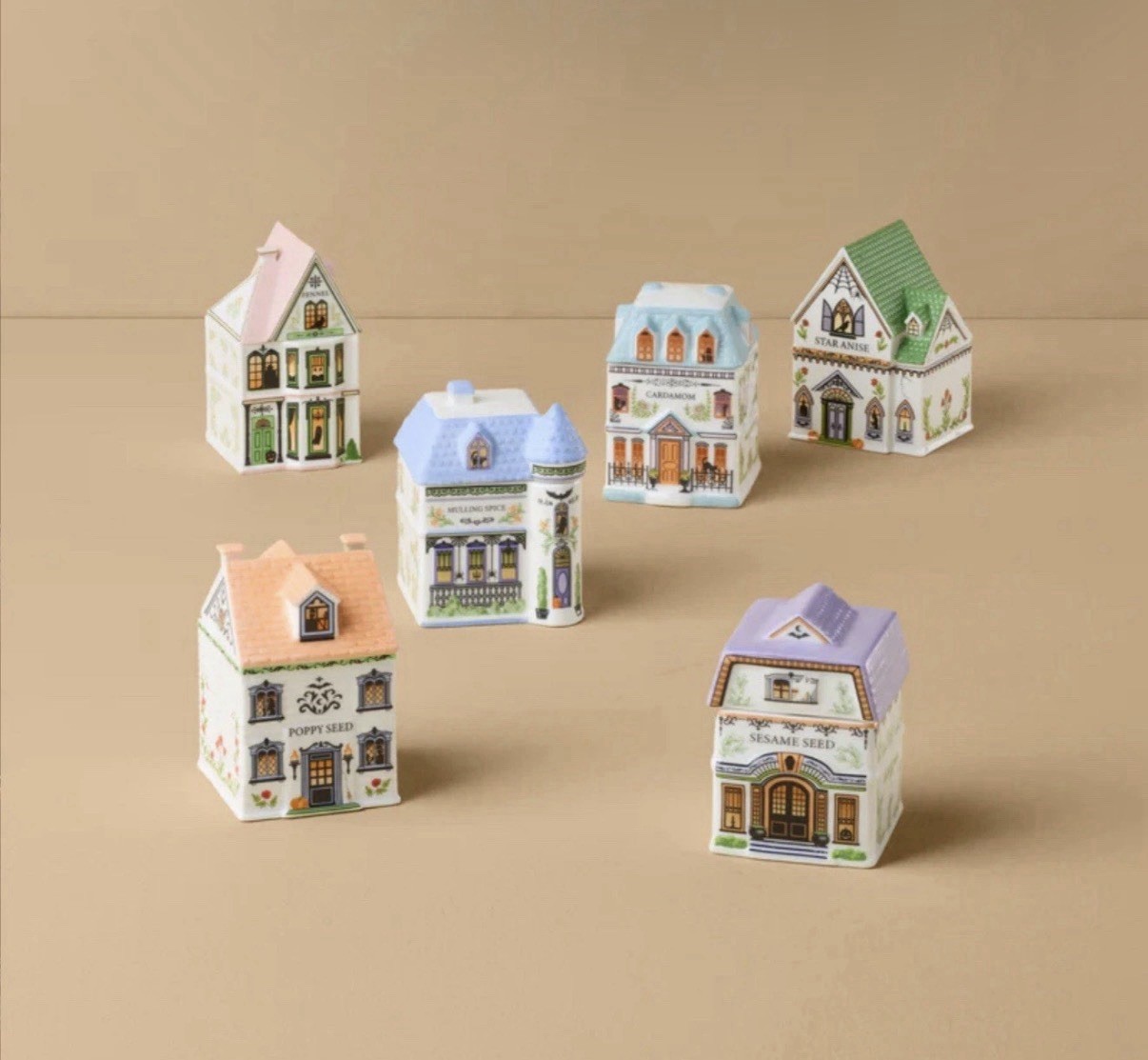LENOX Halloween Spice Village 6-Piece Spice Jar Set NEW SHIPS ASAP LENOX Halloween Spice Village 6-Piece Spice Jar Set NEW SHIPS ASAP