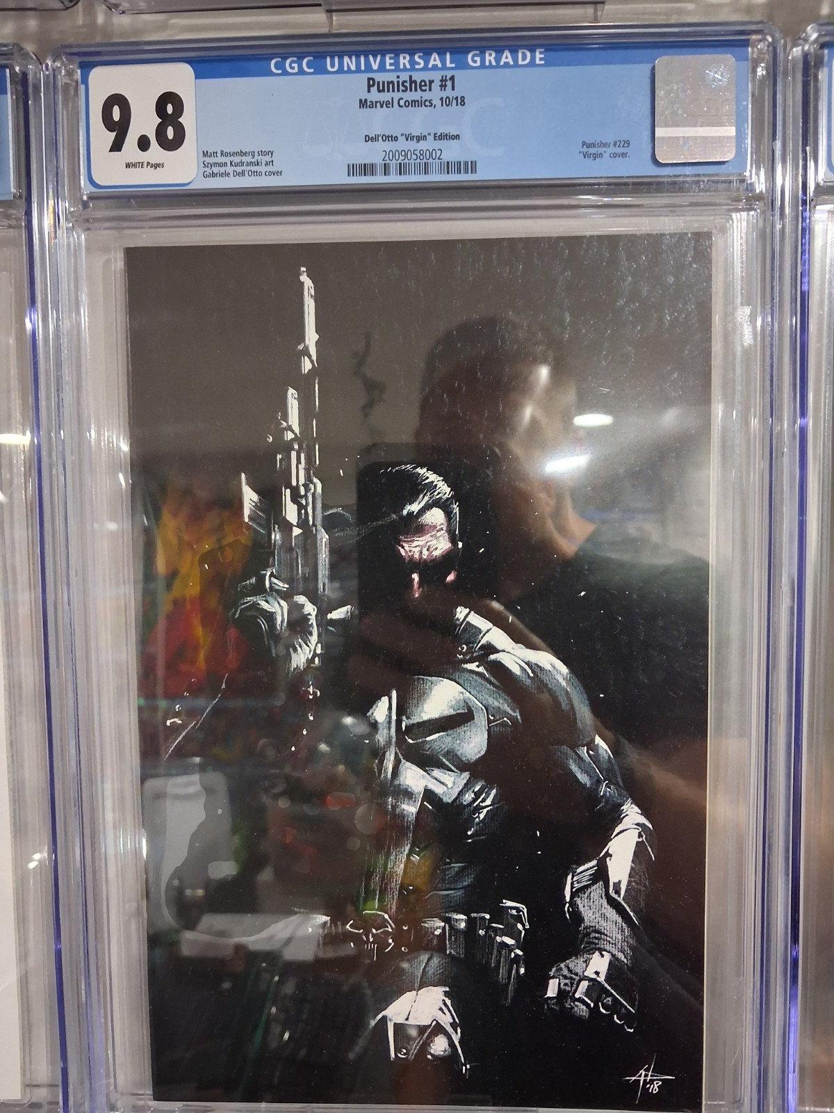 Punisher #1 Dell Otto Virgin Variant Rare Htf Cgc 9.8 Marvel 2018