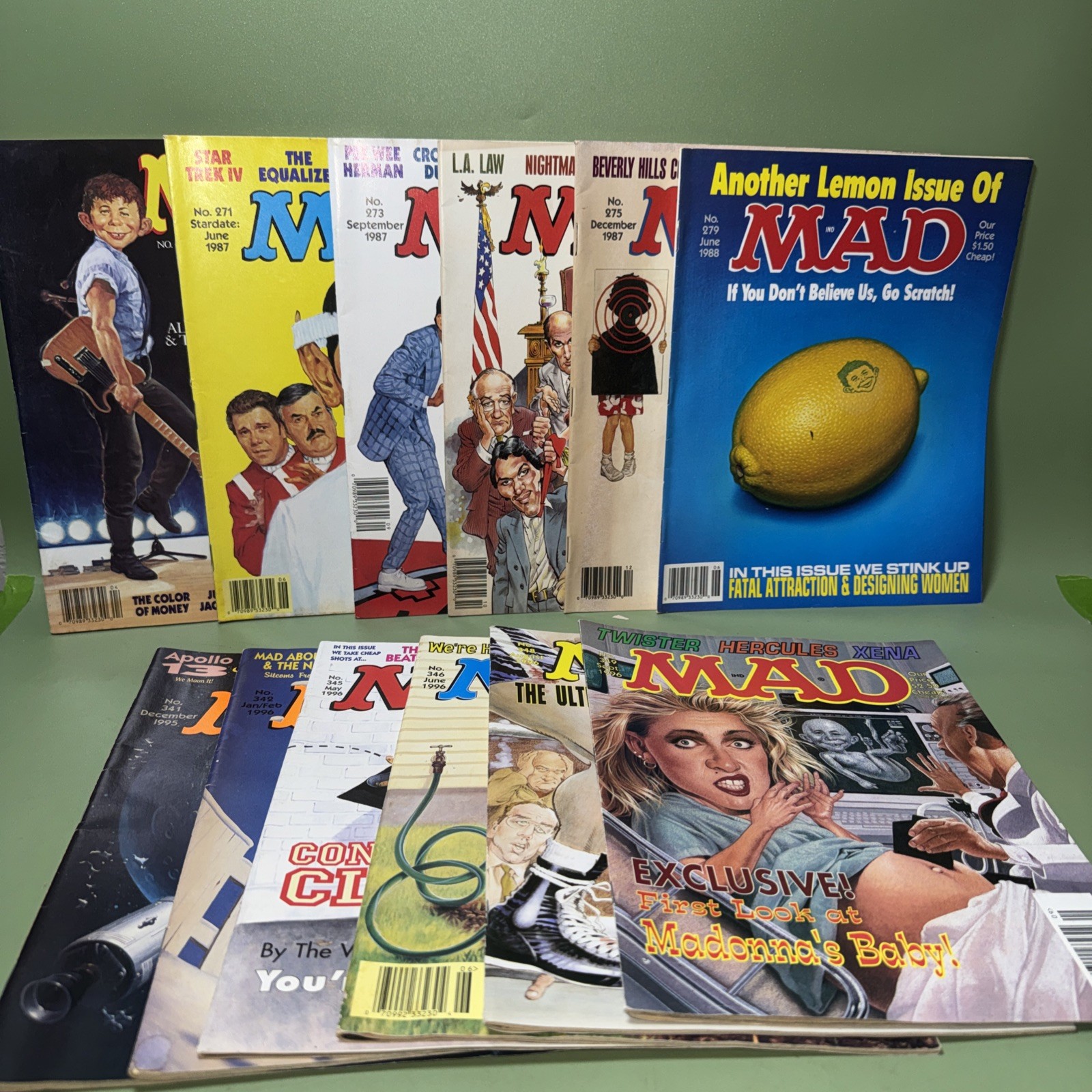 Mad Magazine Set 12 Lot 27: 270.271,273-75,279, 341,342,345,346,348-9