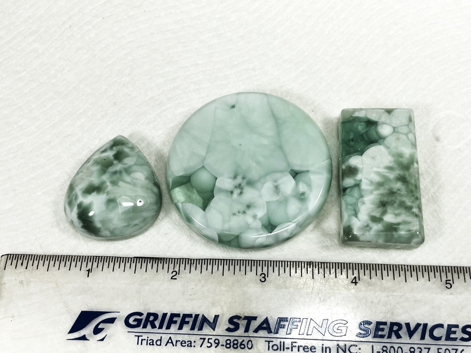 VICTORIA STONE ~ Rare SKY BLUE ~ 1970s Japan ~ 75 grams ~ IMORI Stone ~ 3 pieces