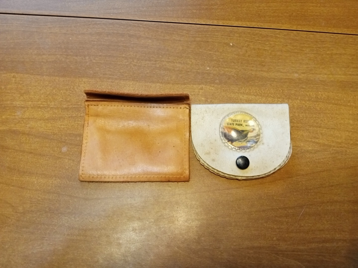 Vintage Leather Pouches Lot Of 2 Very Rare Handmade Souvenir Decent Unique Htf