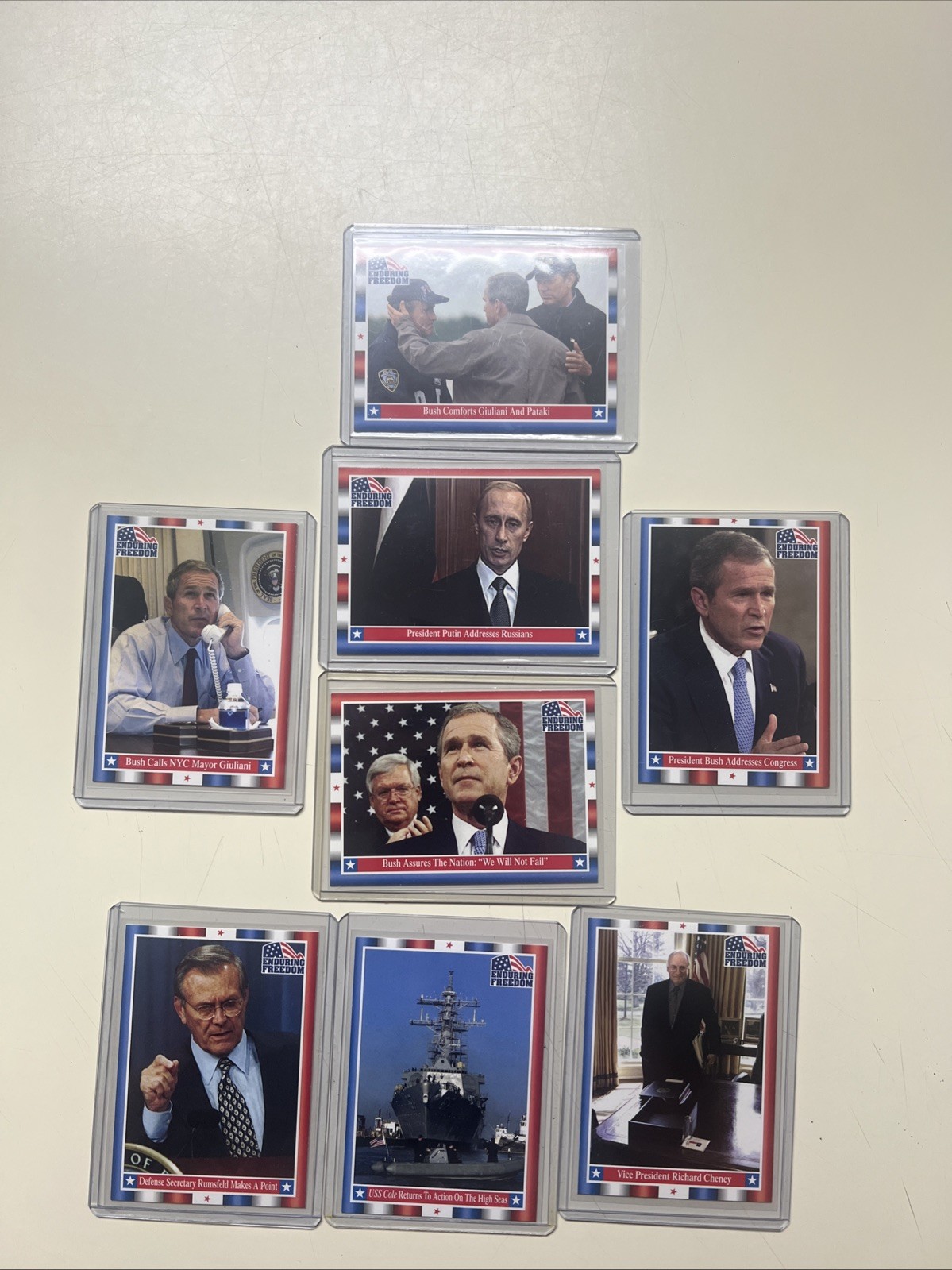 Topps Enduring Freedom George W. Bush 2001 8/Card Lot
