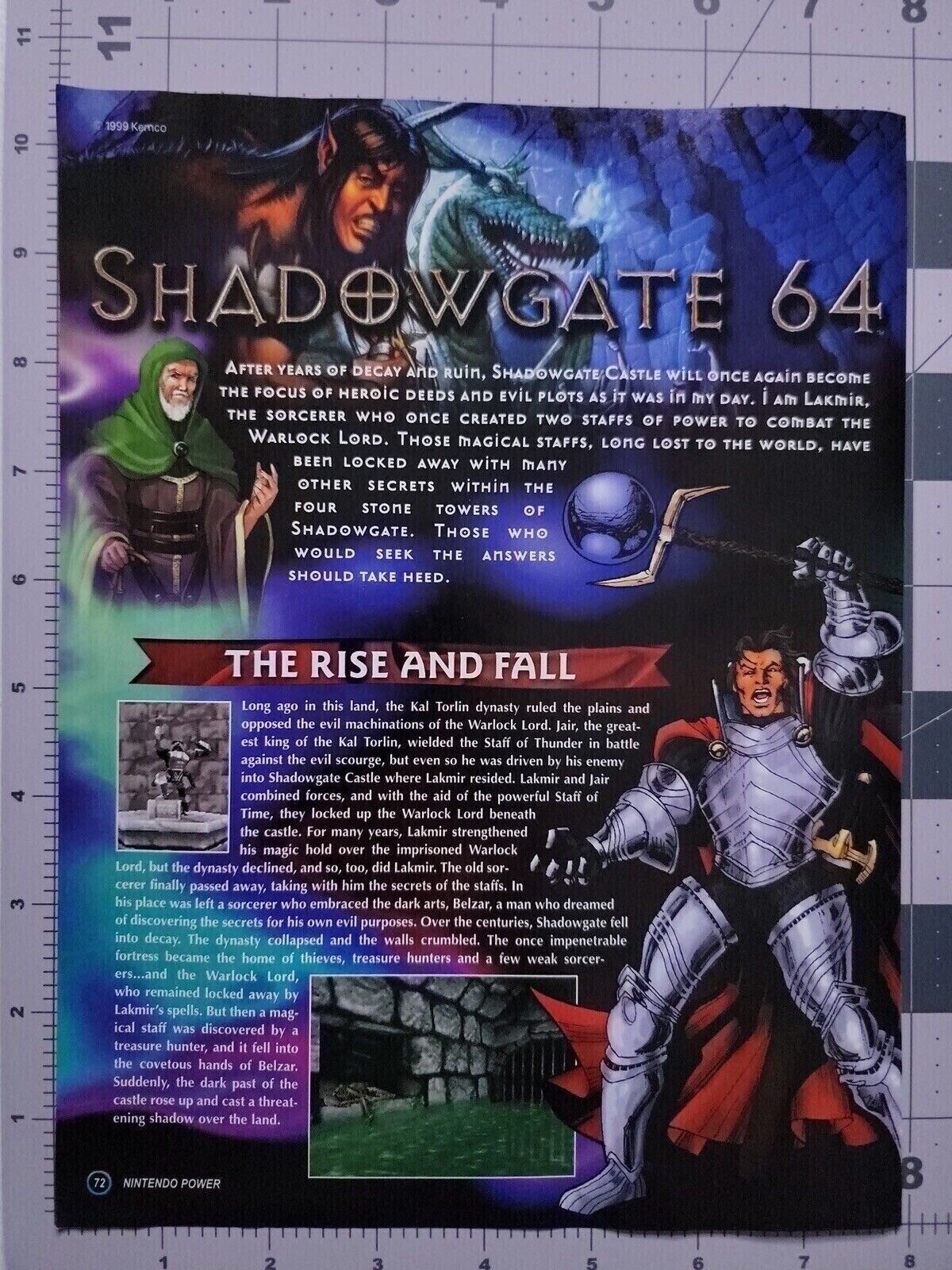 Shadowgate 64 N64 Original Print Ad / Poster Game Promo Art
