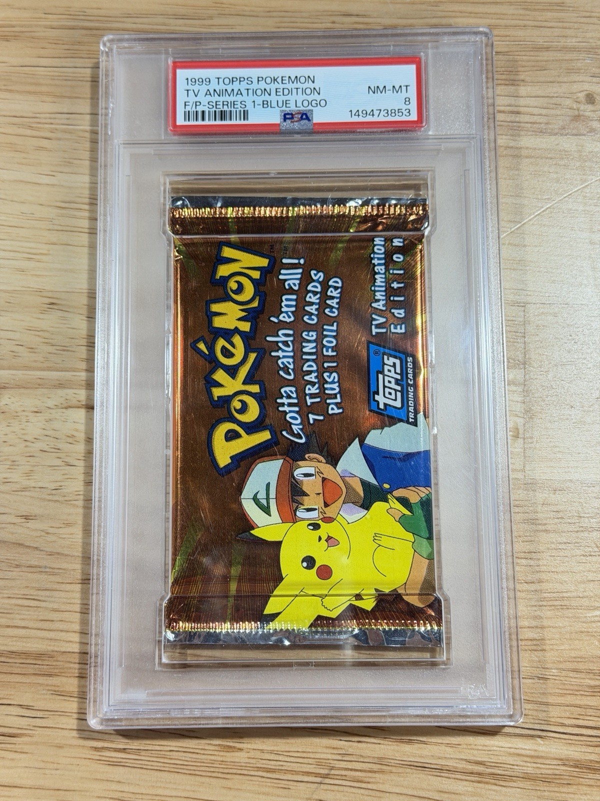 1999 Topps Pokemon The First Movie Blue Logo PSA 8 Sealed Pack