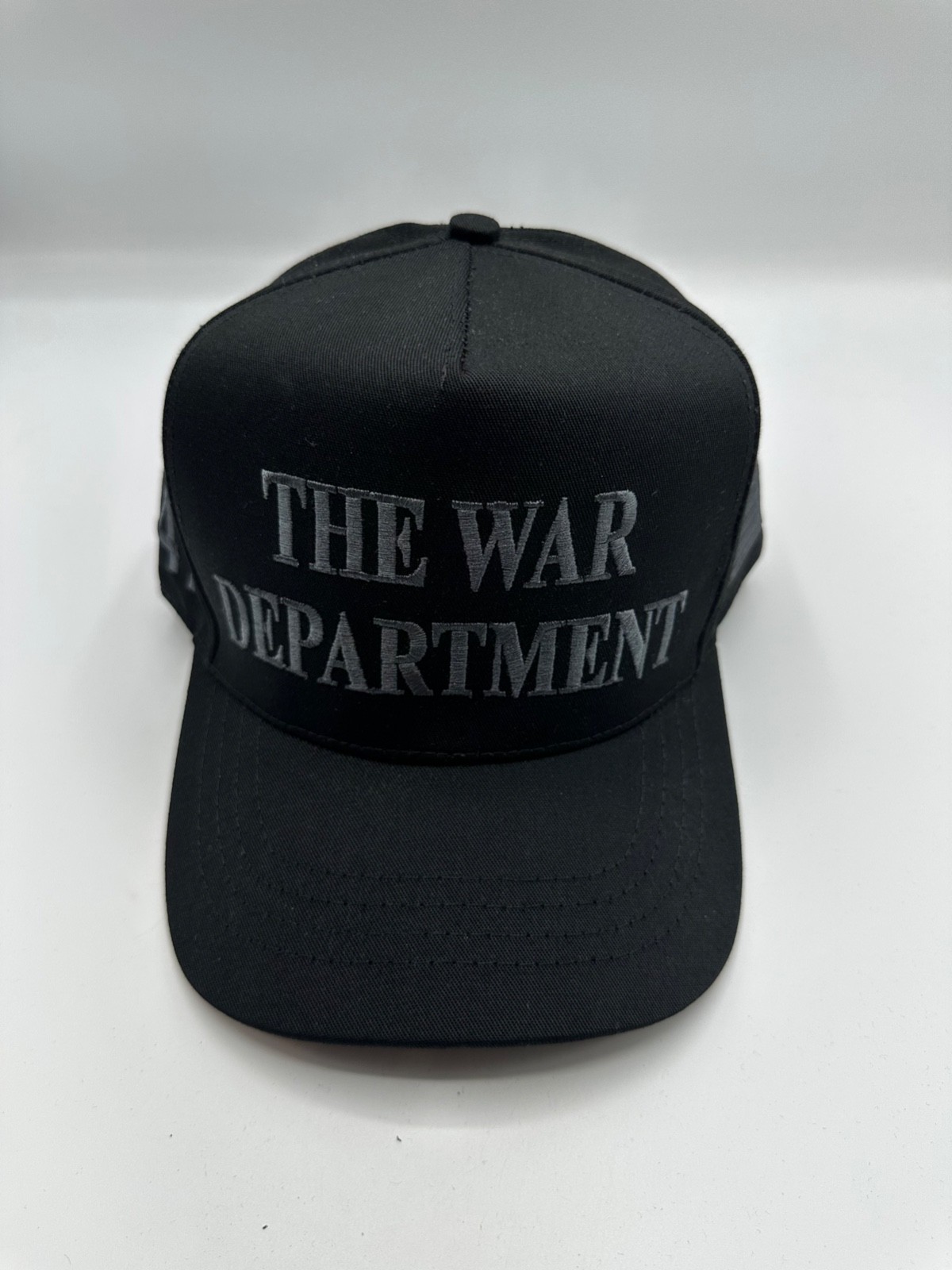 Rare Cali Fame Make America Great Again War Department 45-47 Black Trucker Hat