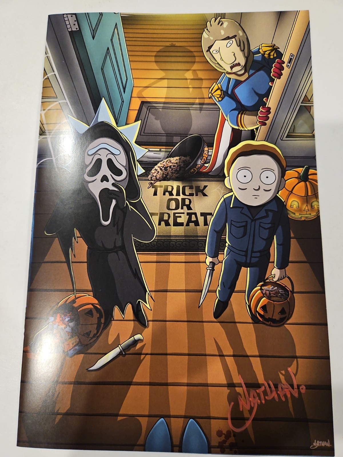 Fandom Finds#1 Rick & Morty Halloween Virgin Variant Nathan Made It Signed W COA