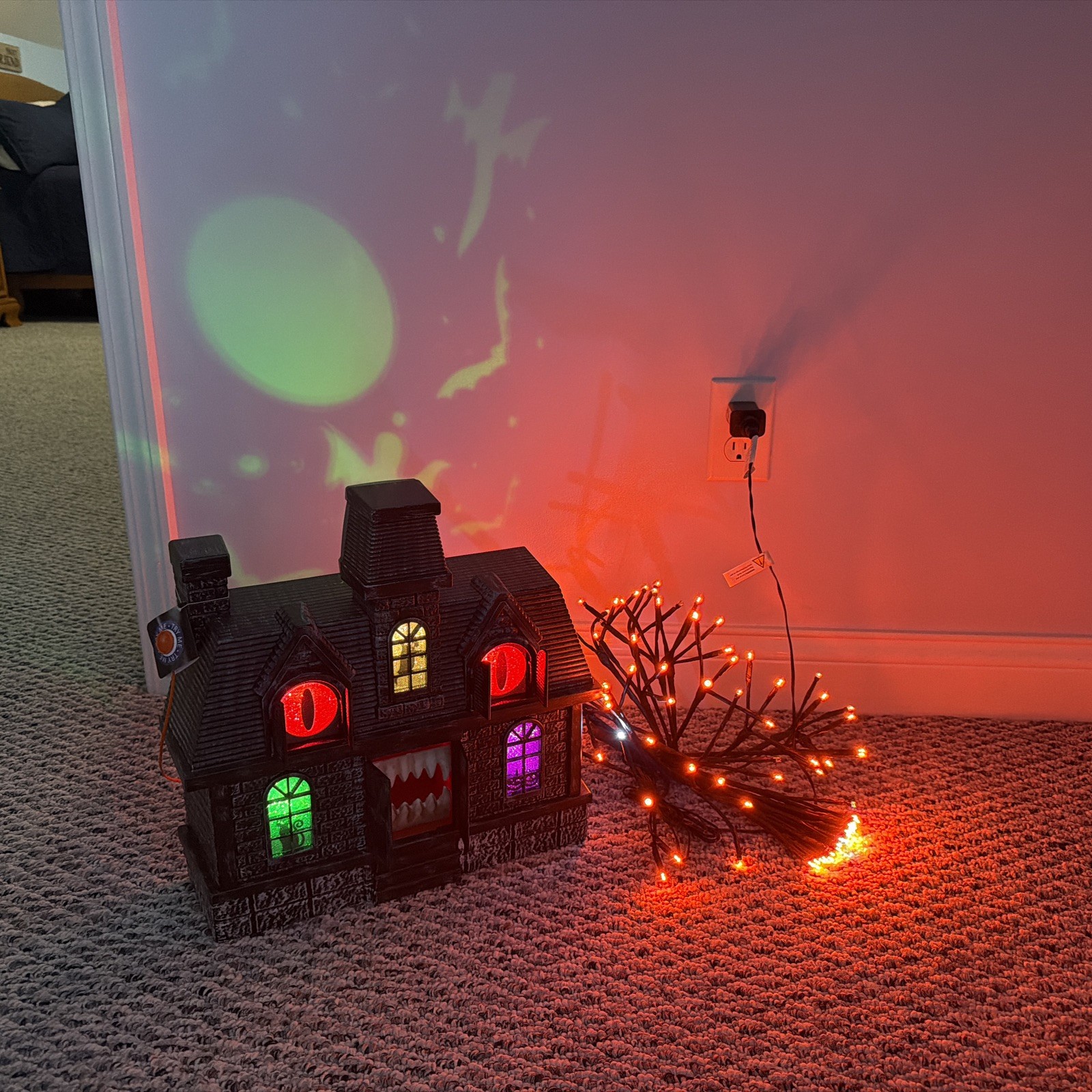 Animated Haunted House with Projection Lights & Sounds Cracker Barrel Exclusive